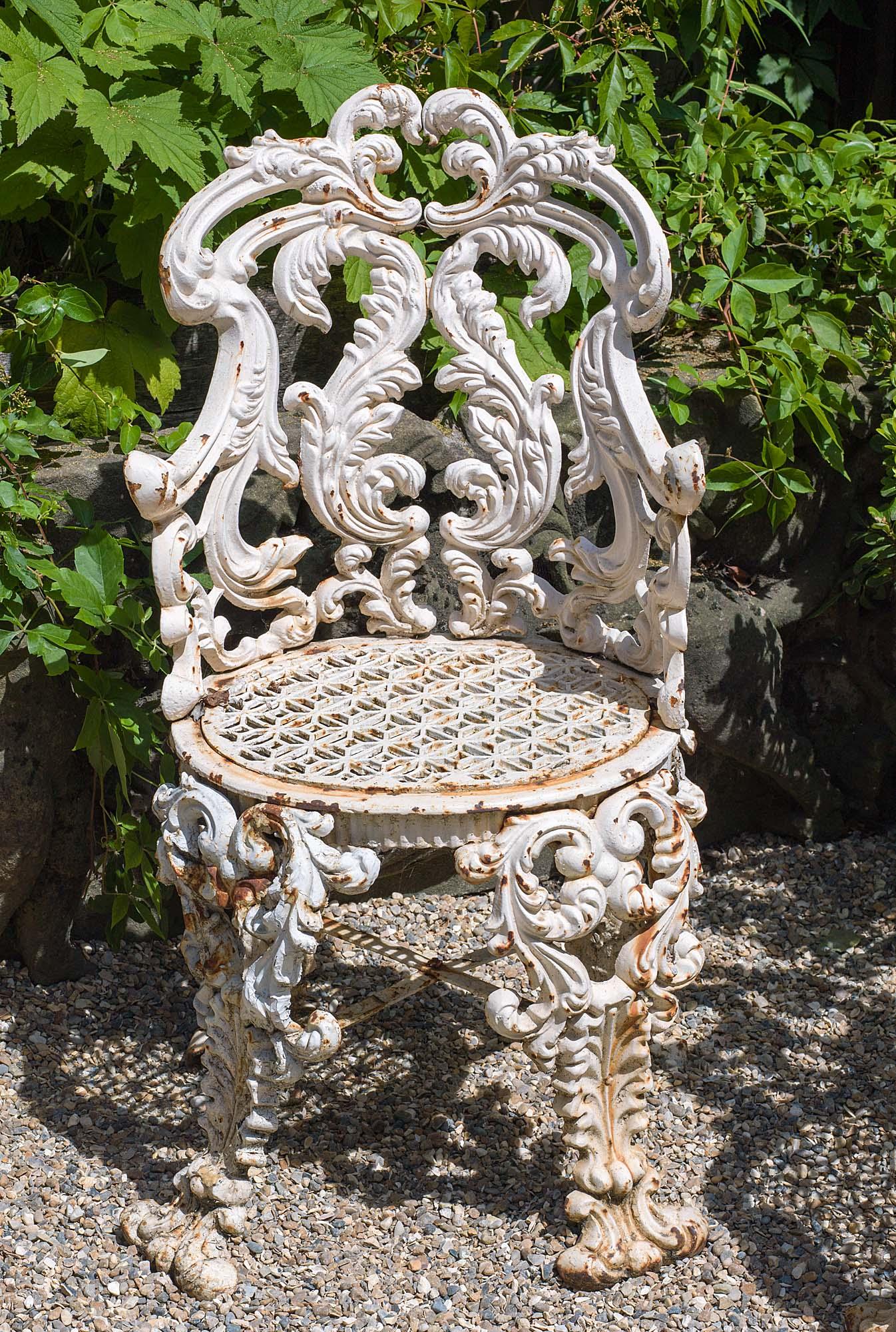 cast iron garden chairs victorian