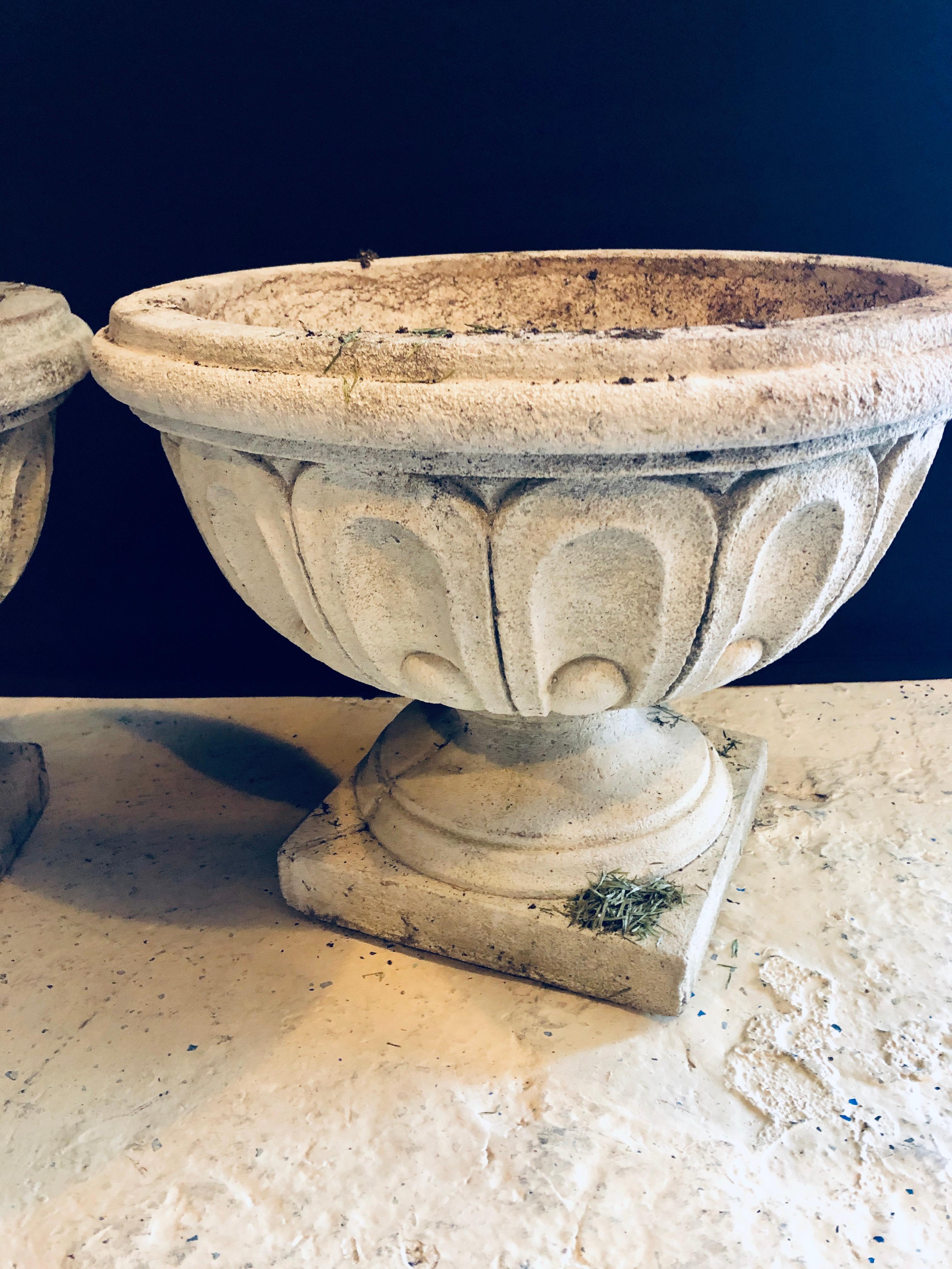 cast stone flower pots