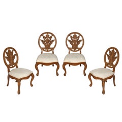 Set of Four Century Carved Oak Side Chairs