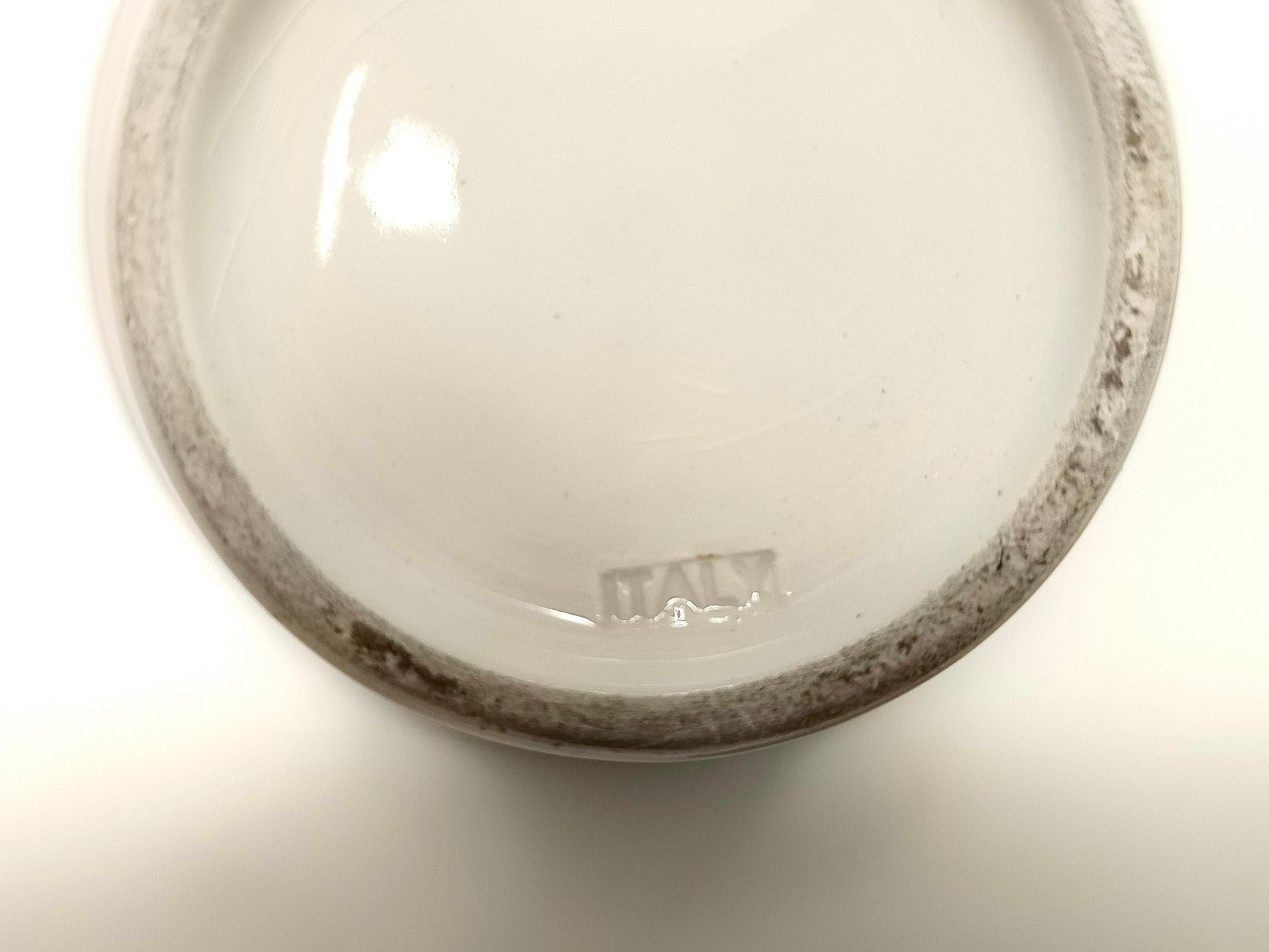 Juego de cuatro tazas de café de cerámica de Baldelli con lechera y azucarero, Italia en venta 3