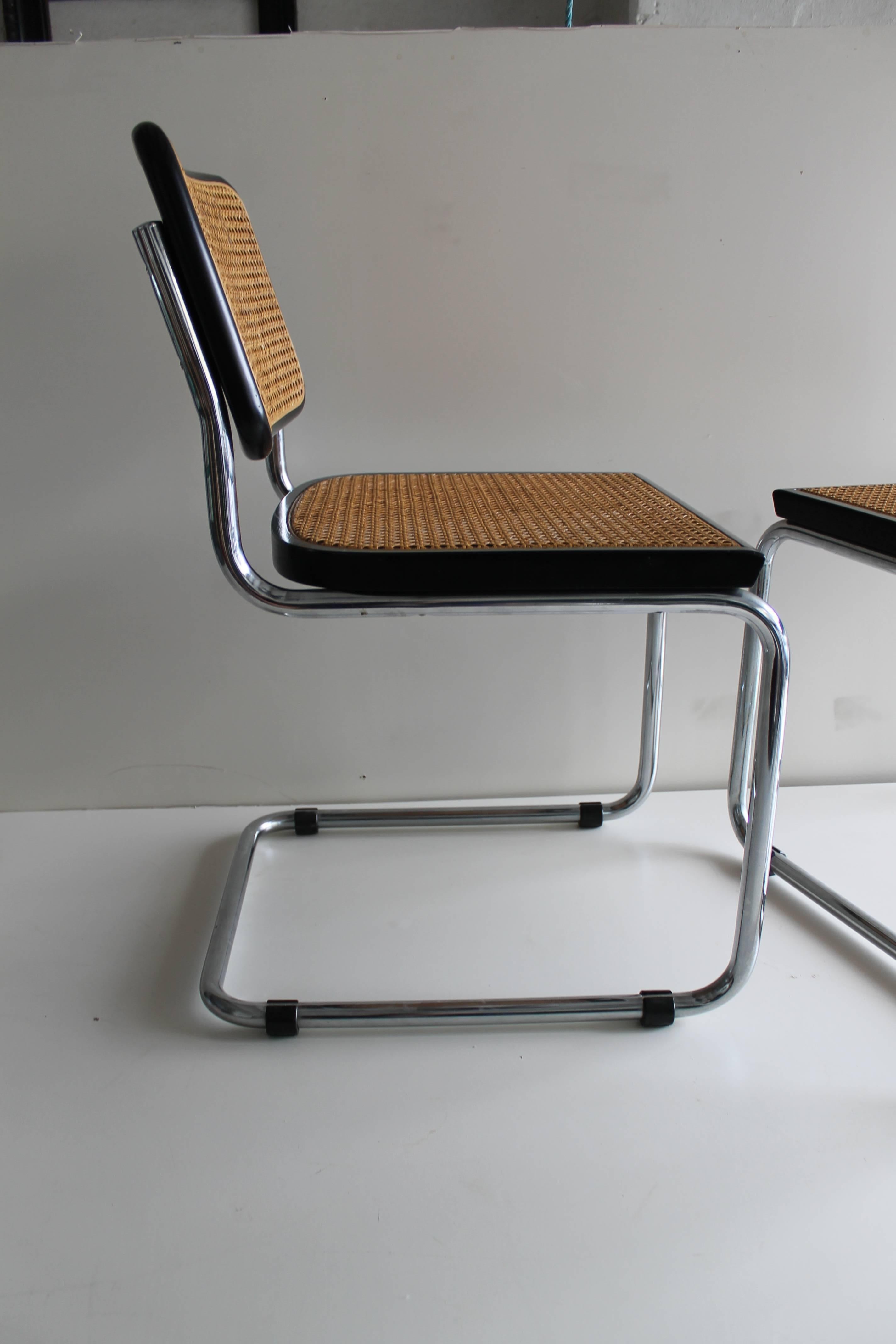Set of Four Cesca Gavina Chairs by M. Breuer, 1970 3