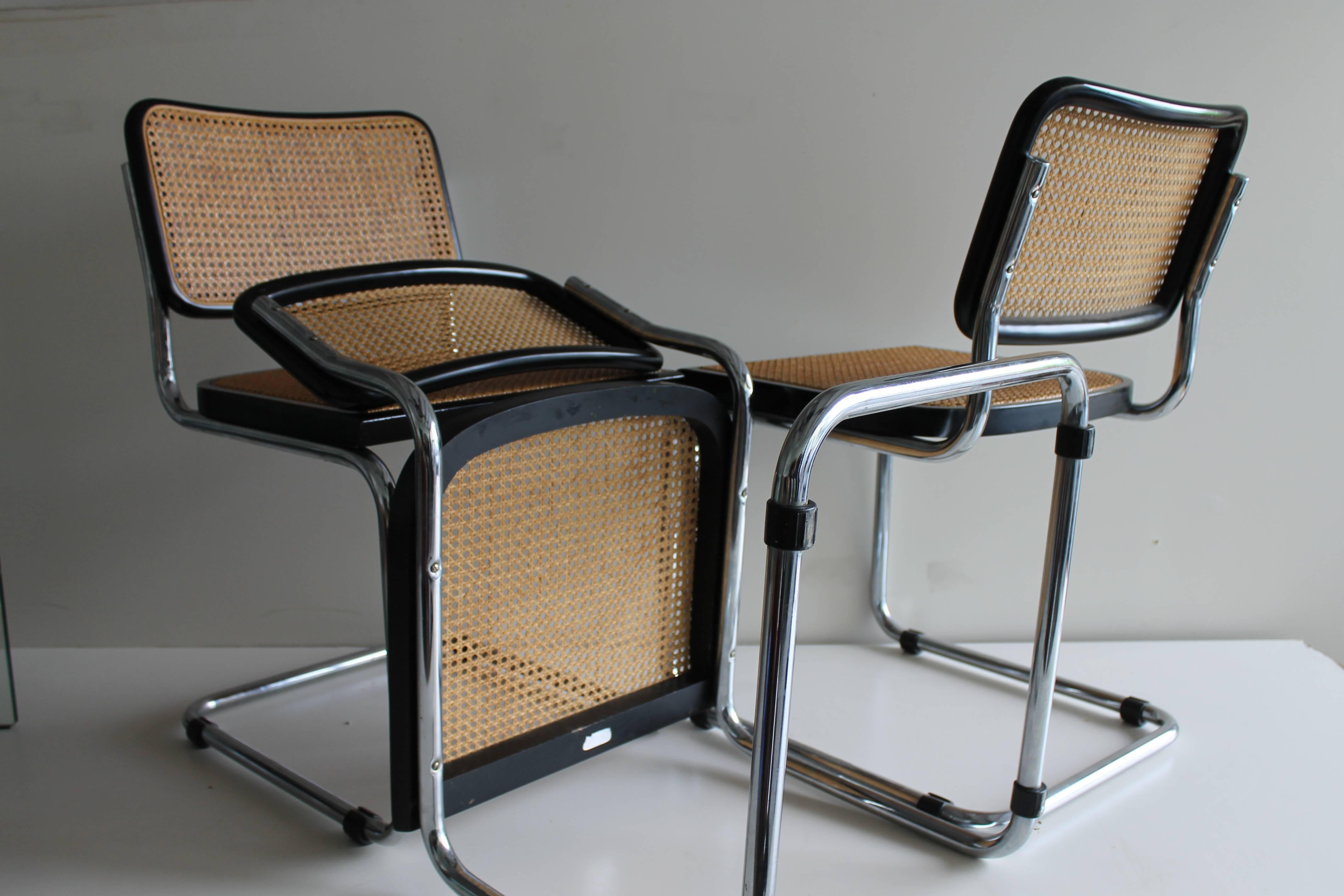 Set of Four Cesca Gavina Chairs by M. Breuer, 1970 4