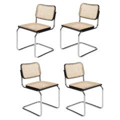 Set of Four Cesca  Chairs by M. Breuer, 1970