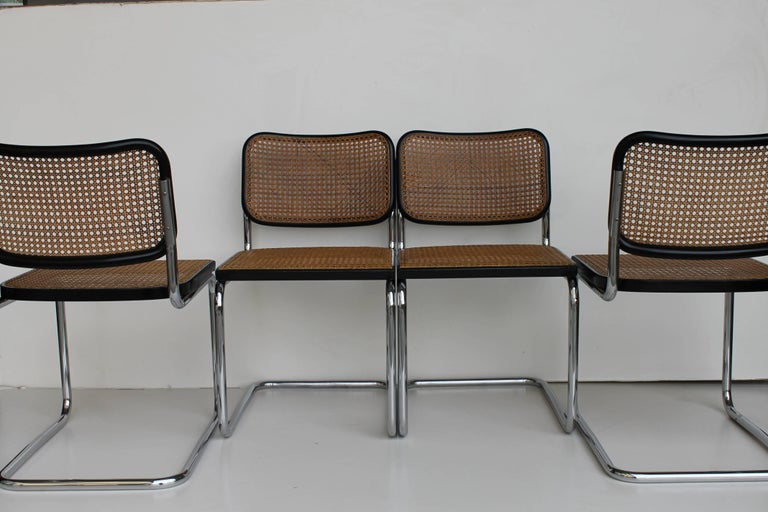 Set of Four Cesca Gavina Chairs by M. Breuer, 1964 at 1stDibs