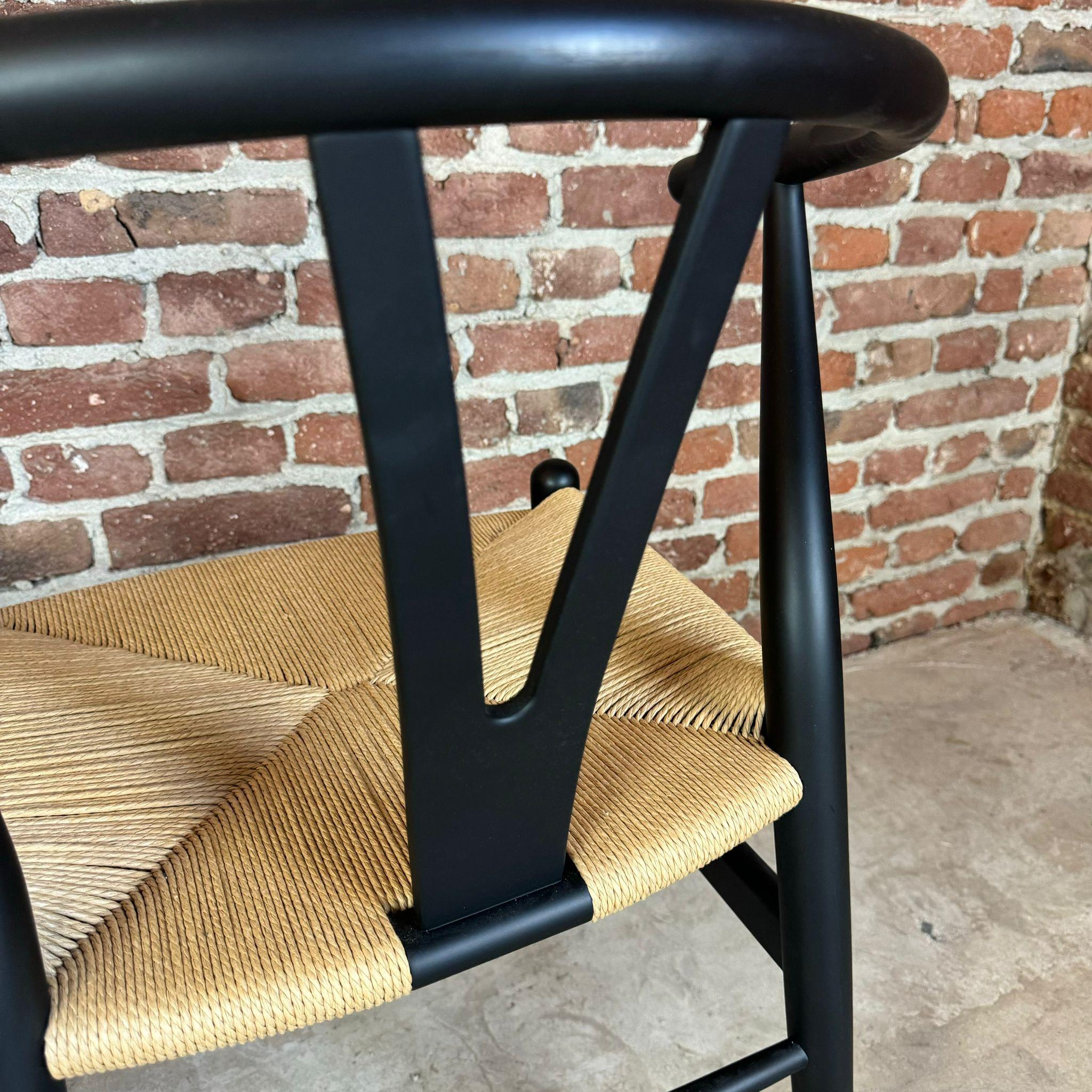 Set di quattro sedie CH24 Hans J. Wegner per Hansen, Wishbone. Danimarca 1960 in vendita 3