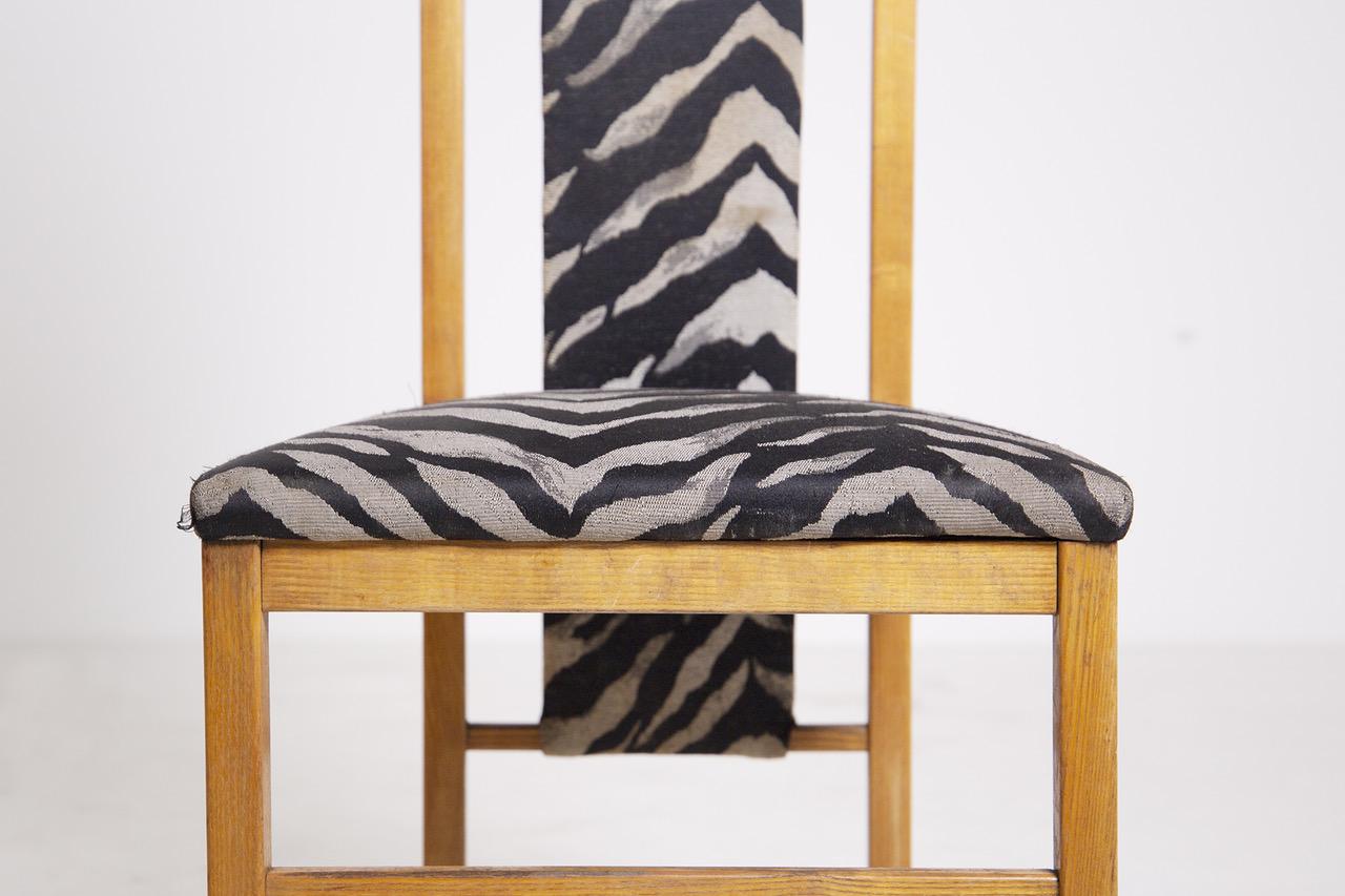 Wood Set of Four Chair Attributed to Pierre Balmain, 1950s