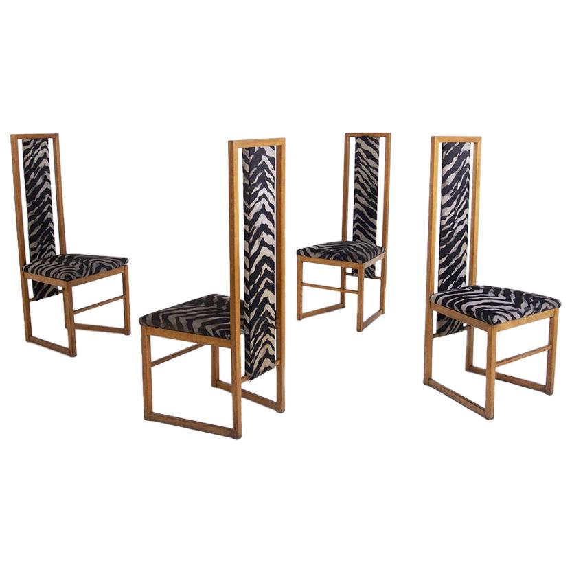 Set of Four Chair Attributed to Pierre Balmain, 1950s