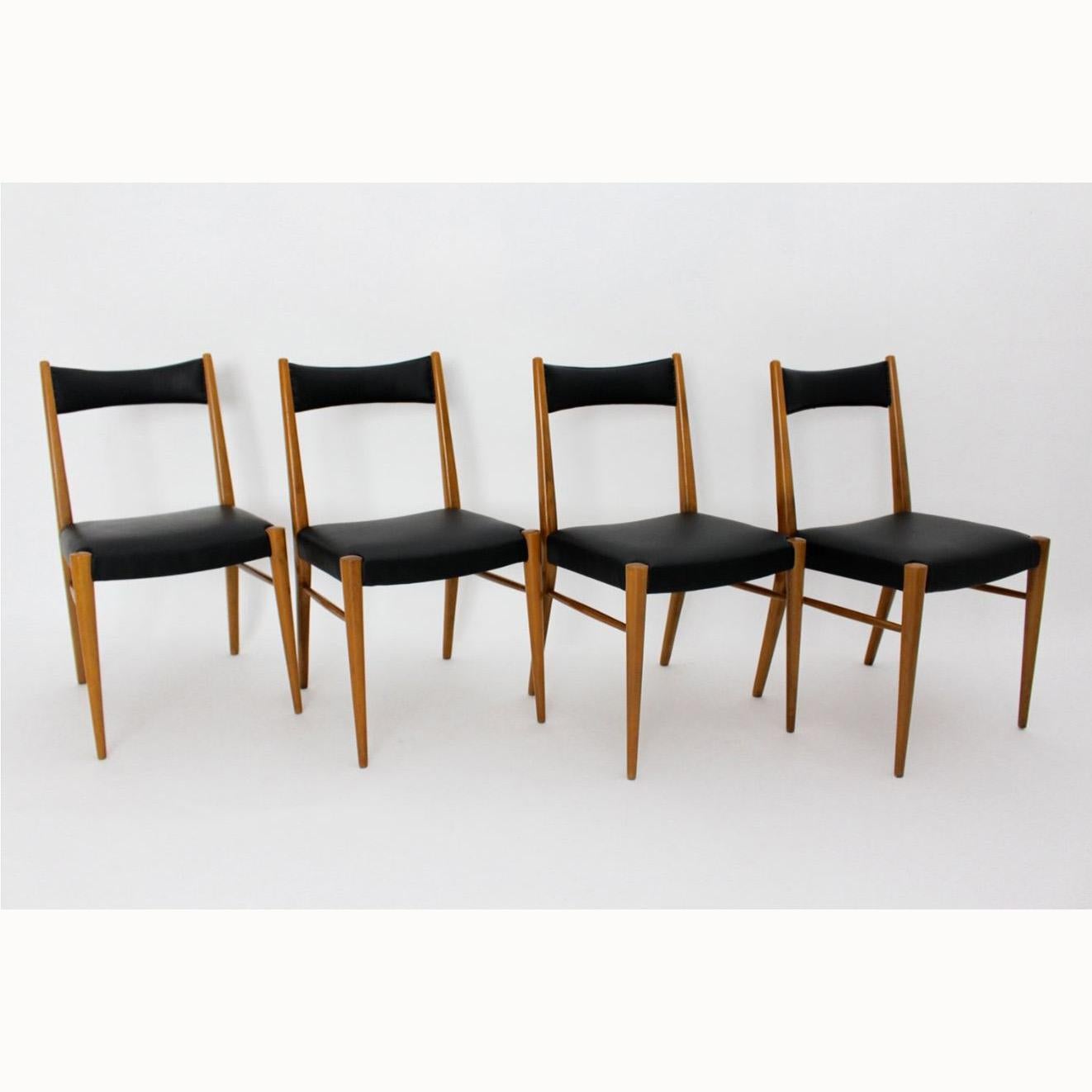 Mid-Century Modern Set of Four Chairs 1953 Anna-Lülja Praun For Sale