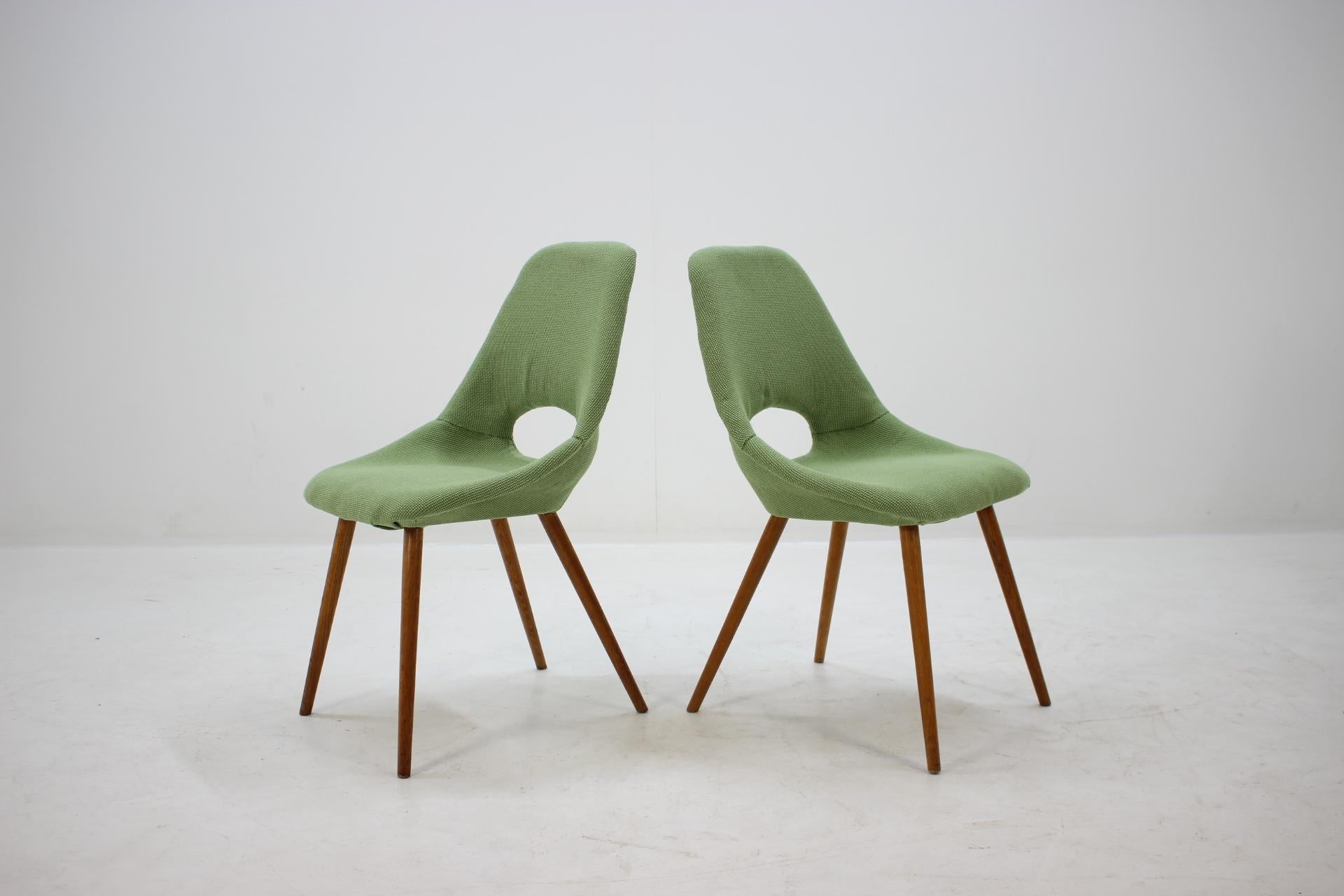 Czech Set of Four Chairs, 1960s For Sale