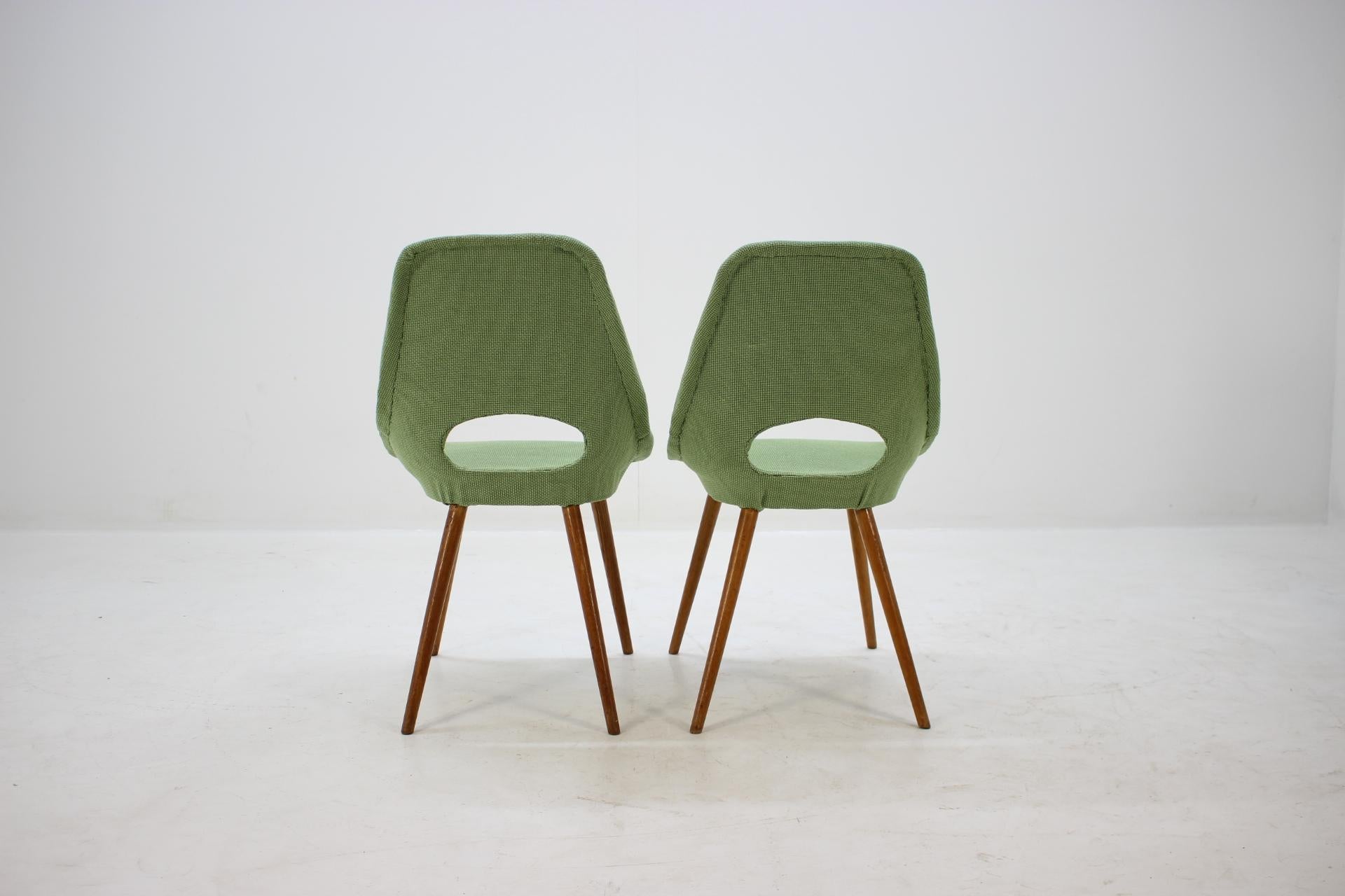 Fabric Set of Four Chairs, 1960s For Sale