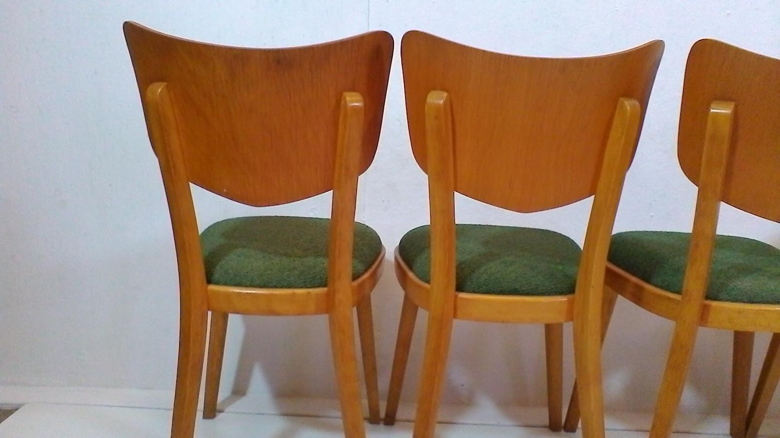 Fabric Set of Four Chairs, 1960s For Sale