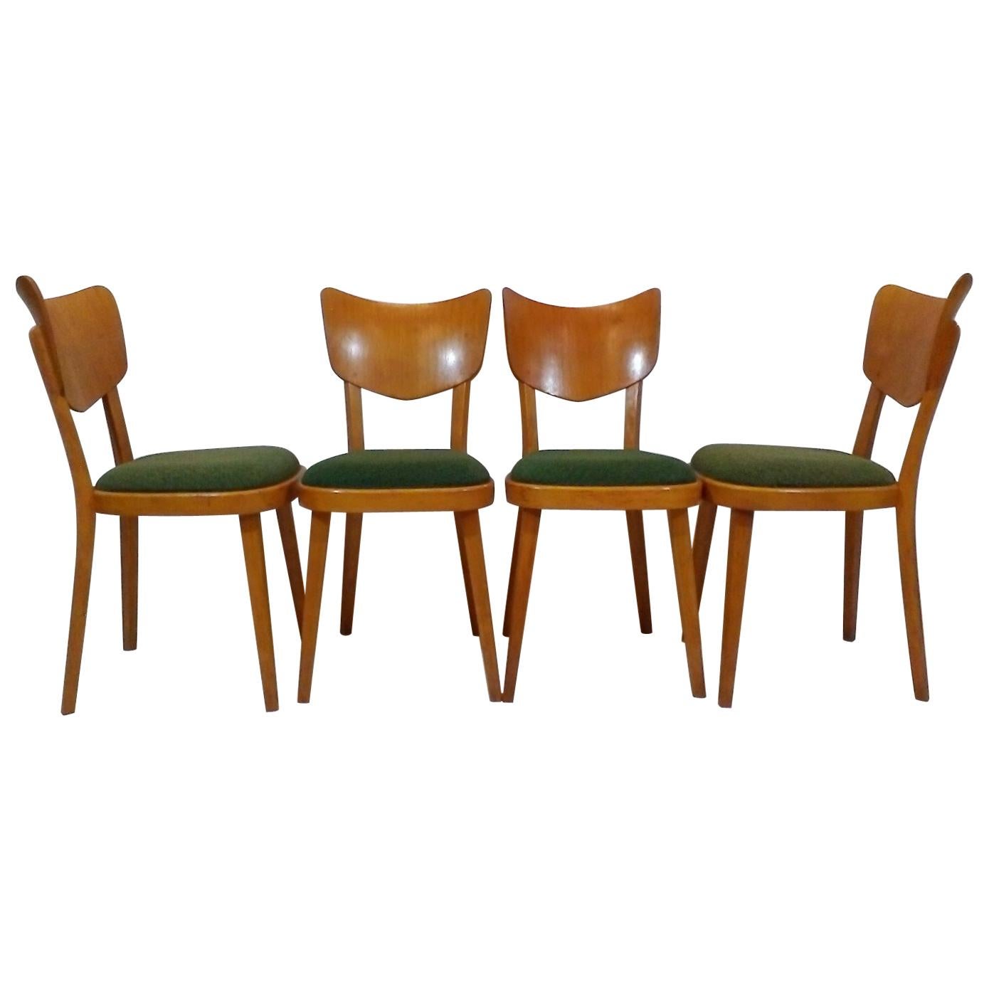 Ensemble de quatre chaises, années 1960