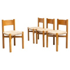 Ensemble de quatre chaises d'après Charlotte Perriand - Circa 1980.