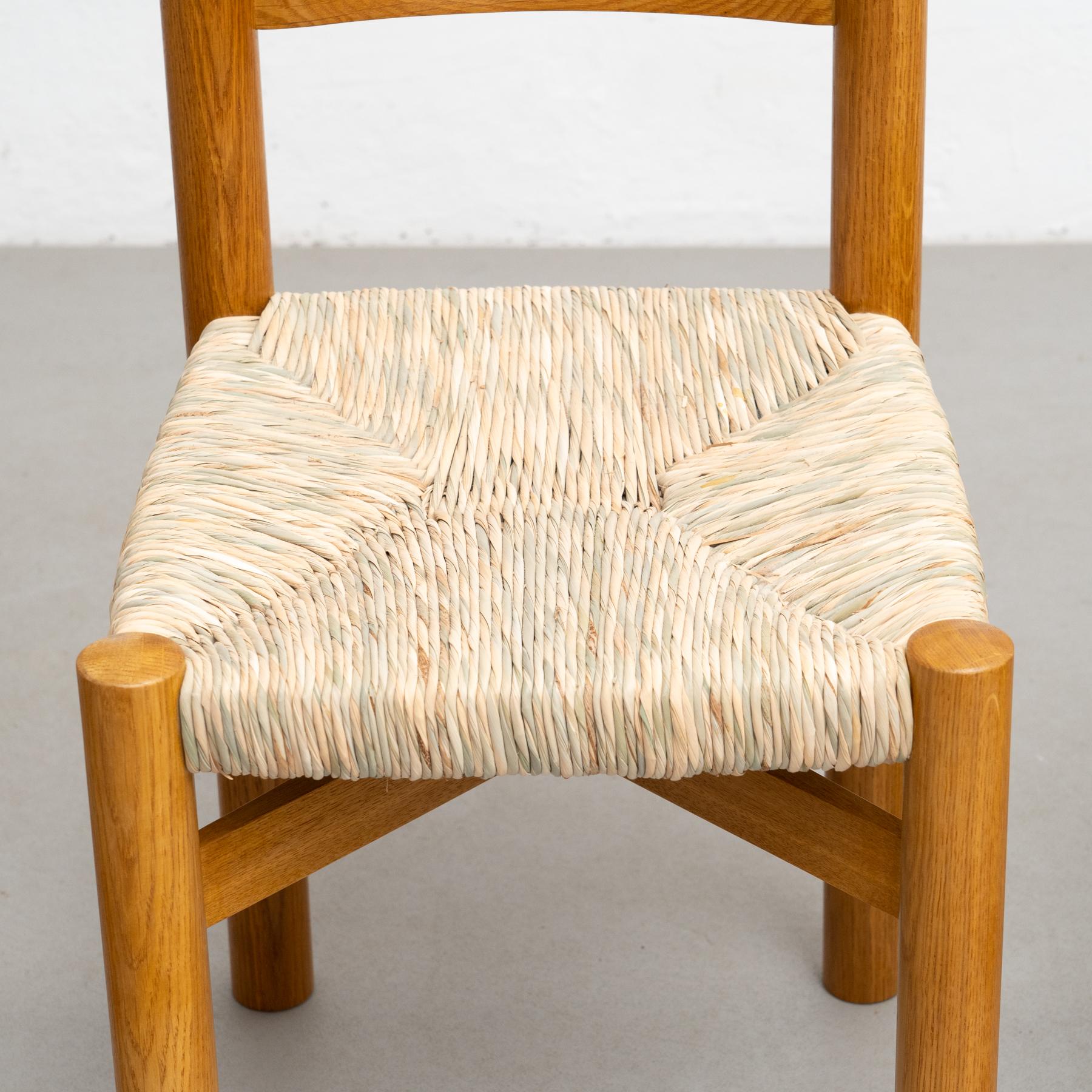 Set of Four Chairs After Charlotte Perriand For Sale 9