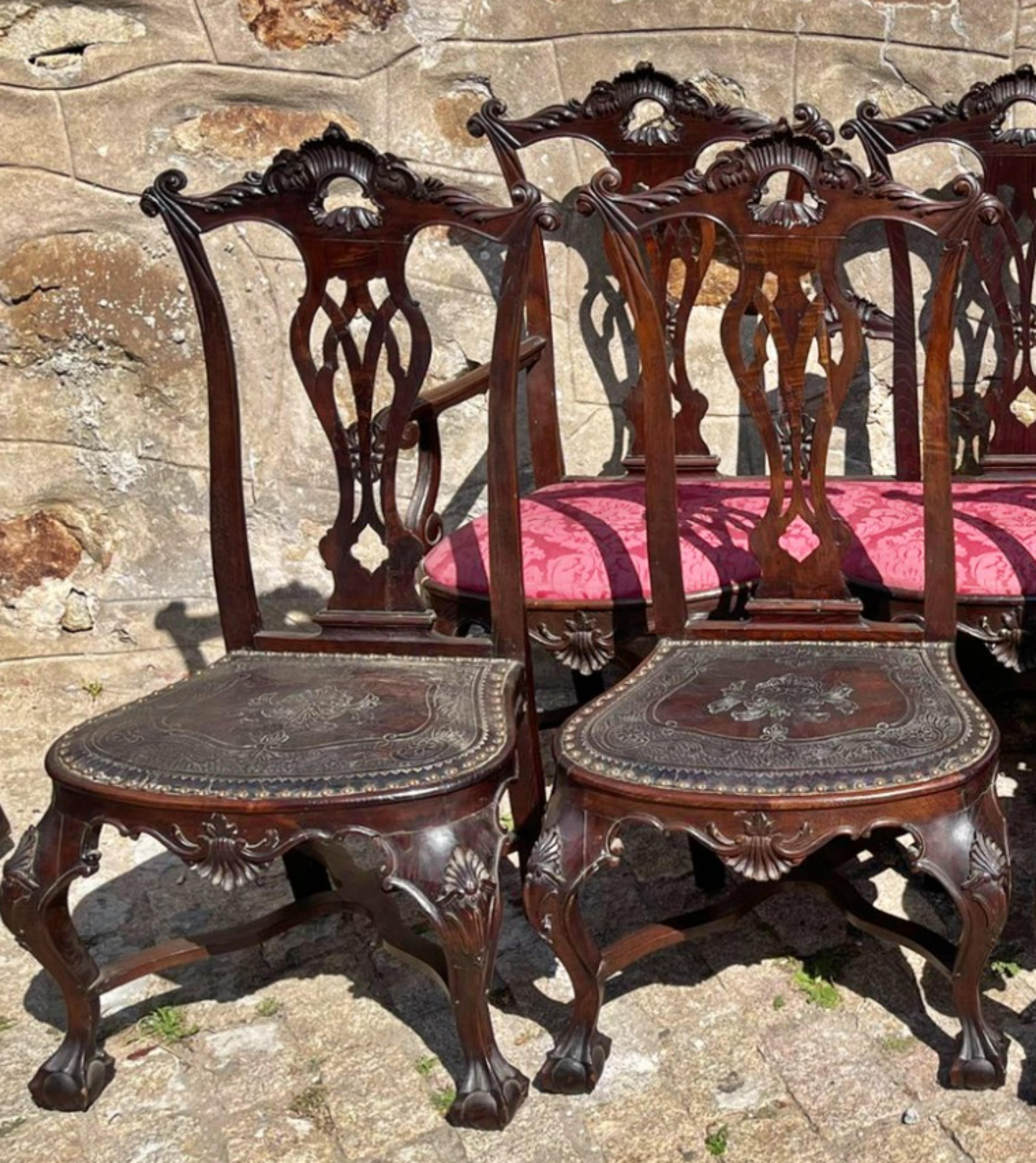 Hand-Crafted Set of Four Chairs and Canapé  Portuguese, 18th Century