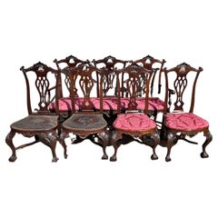 Set of Four Chairs and Canapé Portuguese, 18th Century