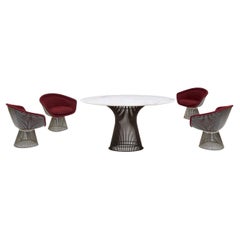 Set of Four Chairs and Dining Table by Warren Platner