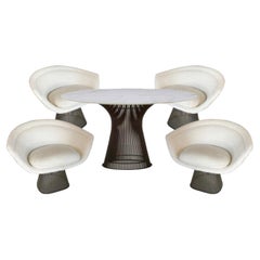 Set of Four Chairs and Dining Table by Warren Platner