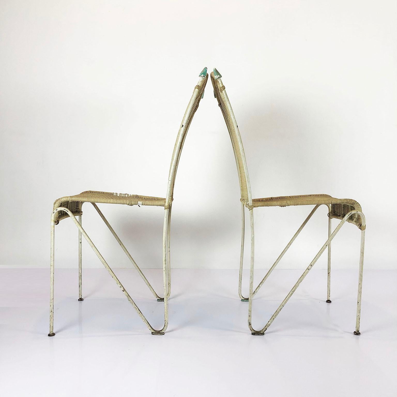 Mid-Century Modern Set of Four Chairs Attributed to Arturo Pani For Sale