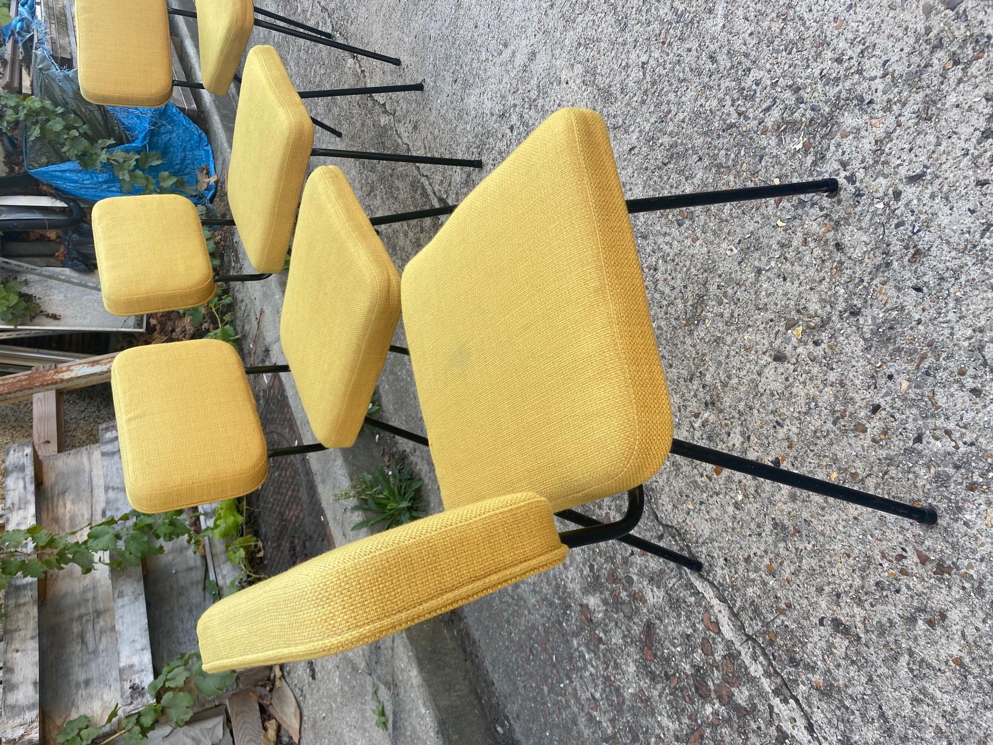 Mid-20th Century Set of Four Chairs by André Simard for Airborne, France, 1960s