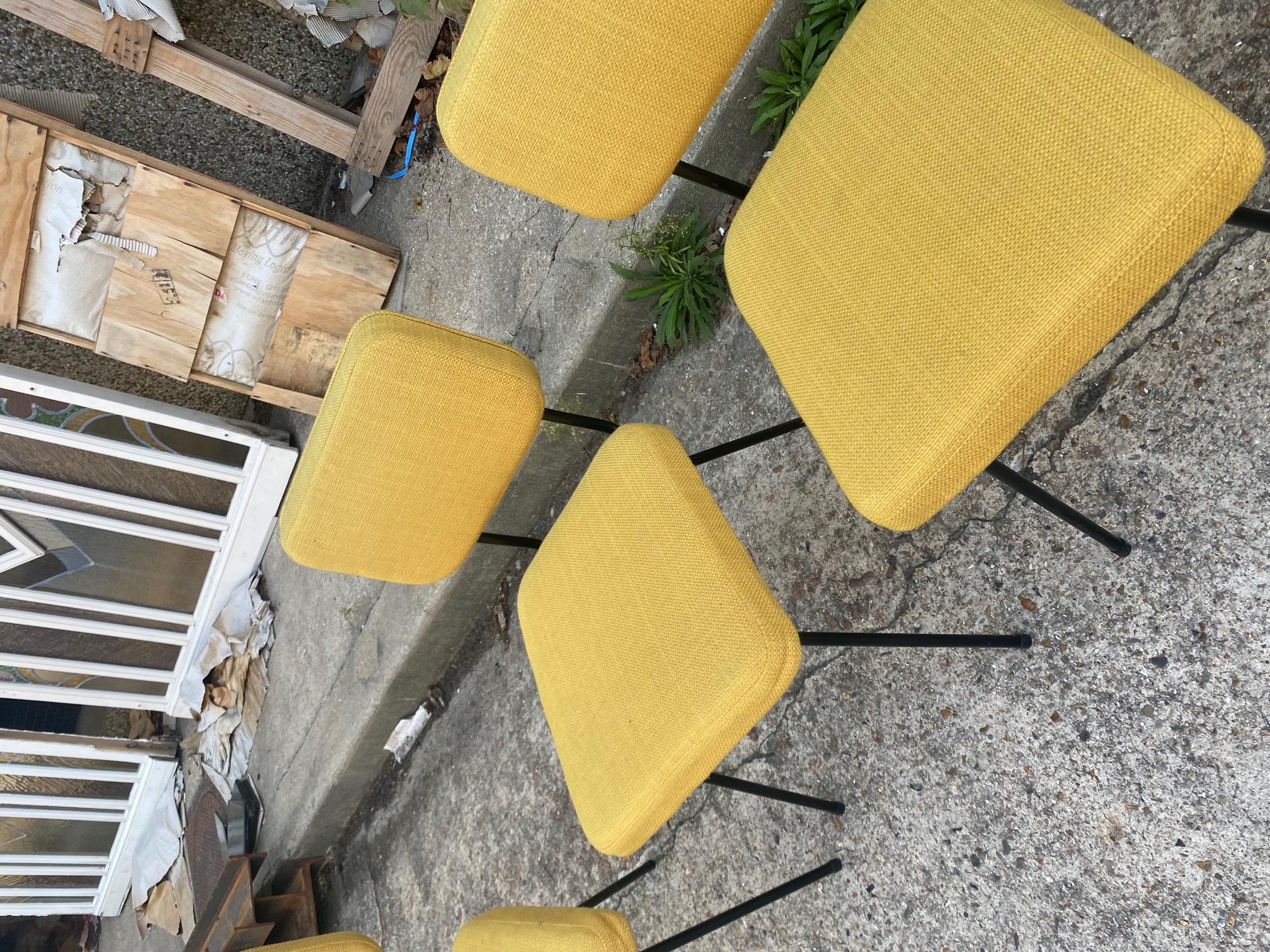 Metal Set of Four Chairs by André Simard for Airborne, France, 1960s