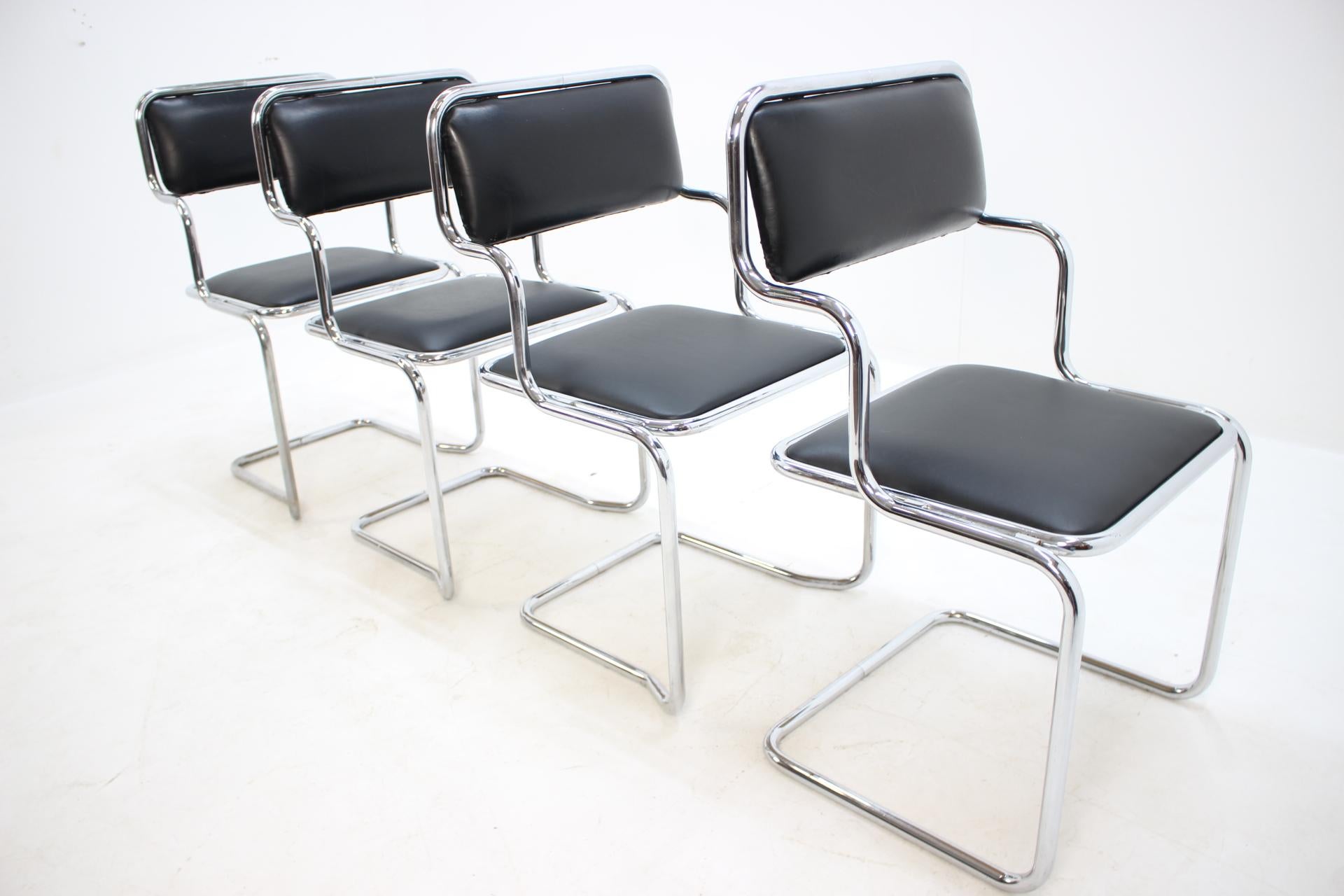 Late 20th Century Set of Four Chairs by Arch. Ladislav Vrátník for Gallery Mánes 'Prag, ' 1970s For Sale