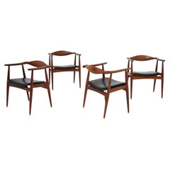 Set of Four Chairs by Hans J. Wegner for Carl Hansen & Søn, Mod. CH-35
