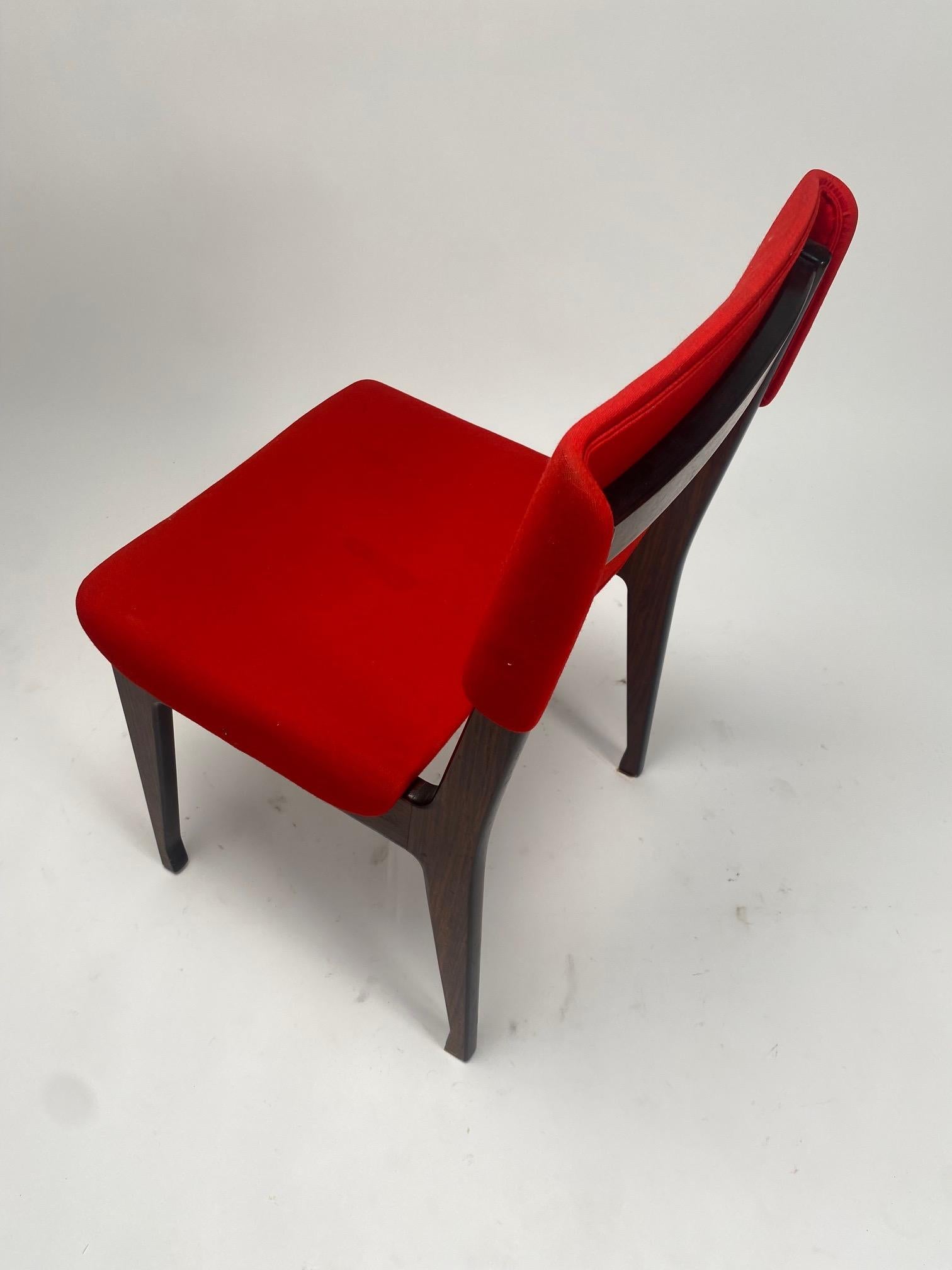 Set of four chairs by Ico Parisi for Mim, Italy, 1960s For Sale 3