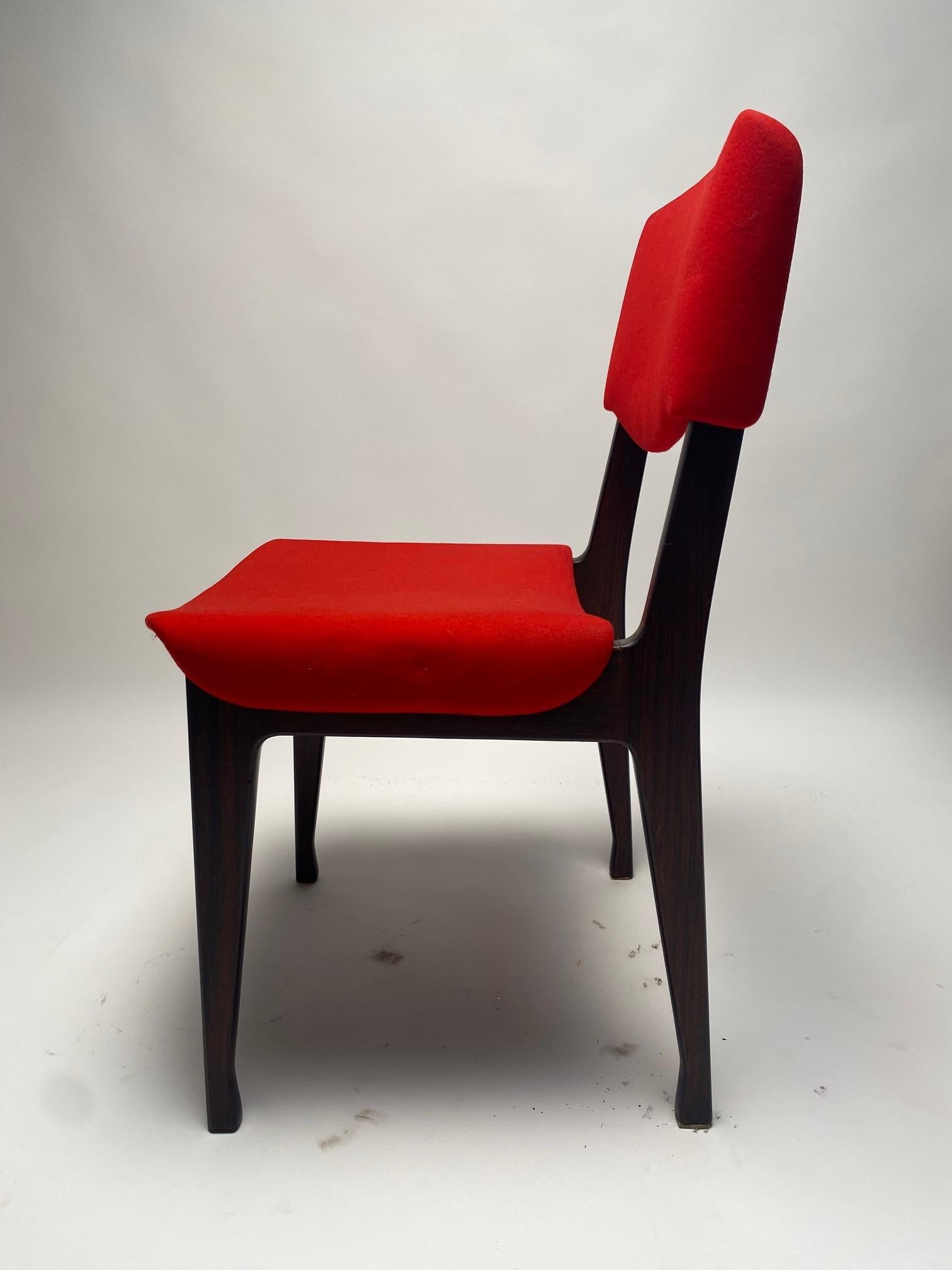 Satz von vier Stühlen von Ico Parisi für Mim, Italien, 1960er Jahre (Moderne der Mitte des Jahrhunderts) im Angebot