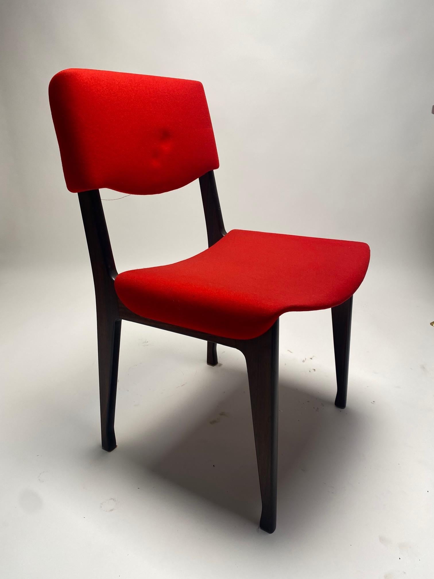Italian Set of four chairs by Ico Parisi for Mim, Italy, 1960s For Sale