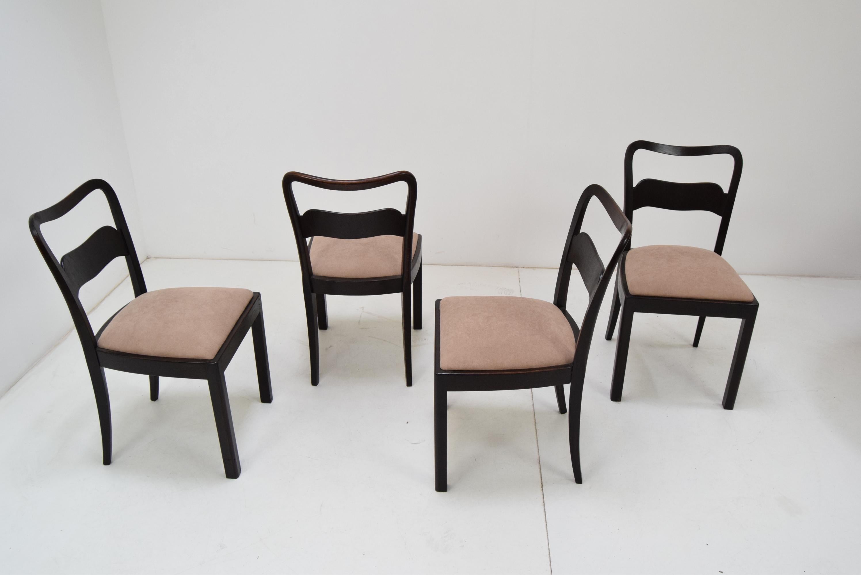 Set of Four Chairs, Czechoslovakia, 1940‘s 5