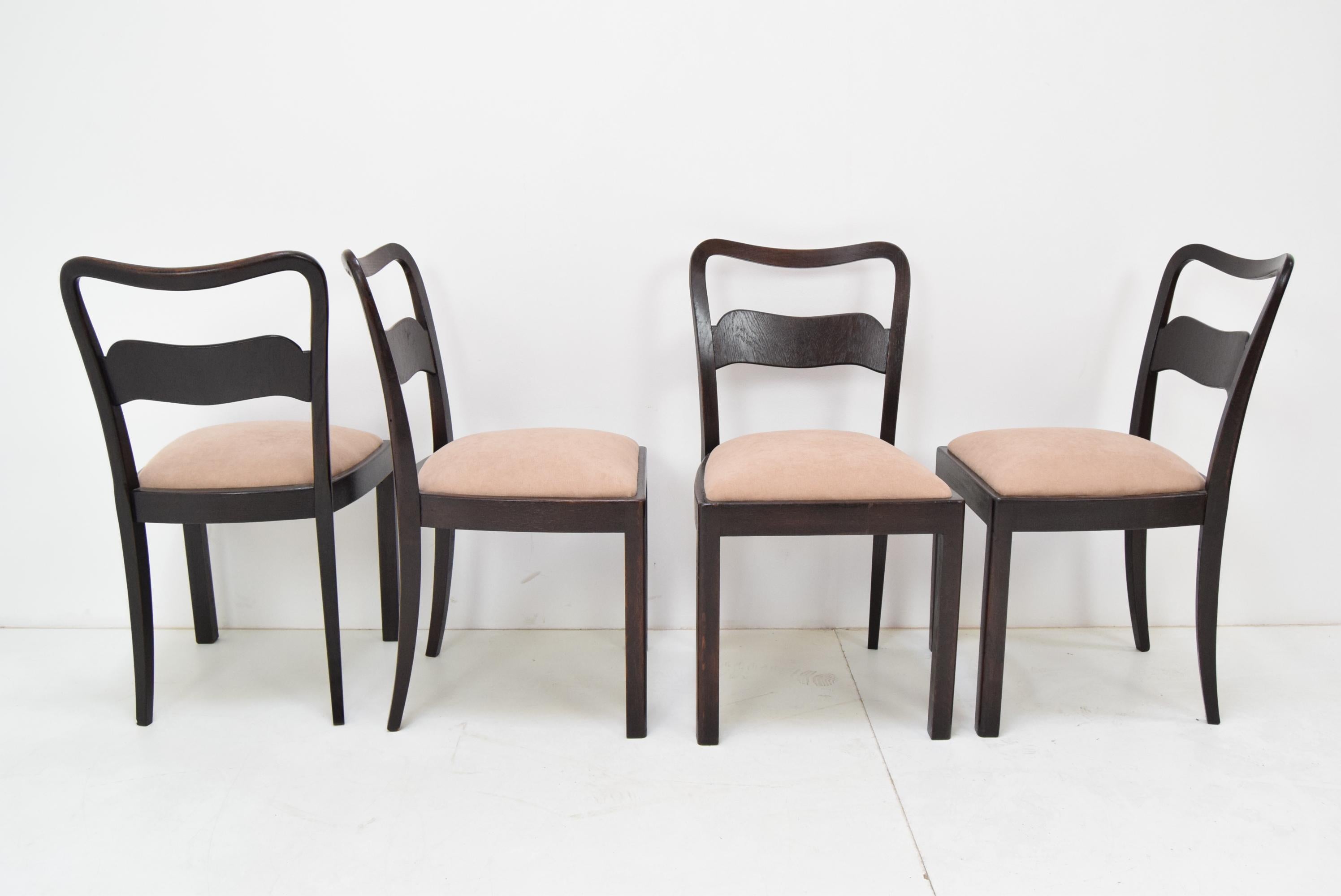 Set of Four Chairs, Czechoslovakia, 1940‘s 2