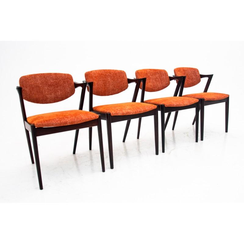 After Renovation Set of Four Chairs by Kai Kristiansen, Danish Design, 1960s 1