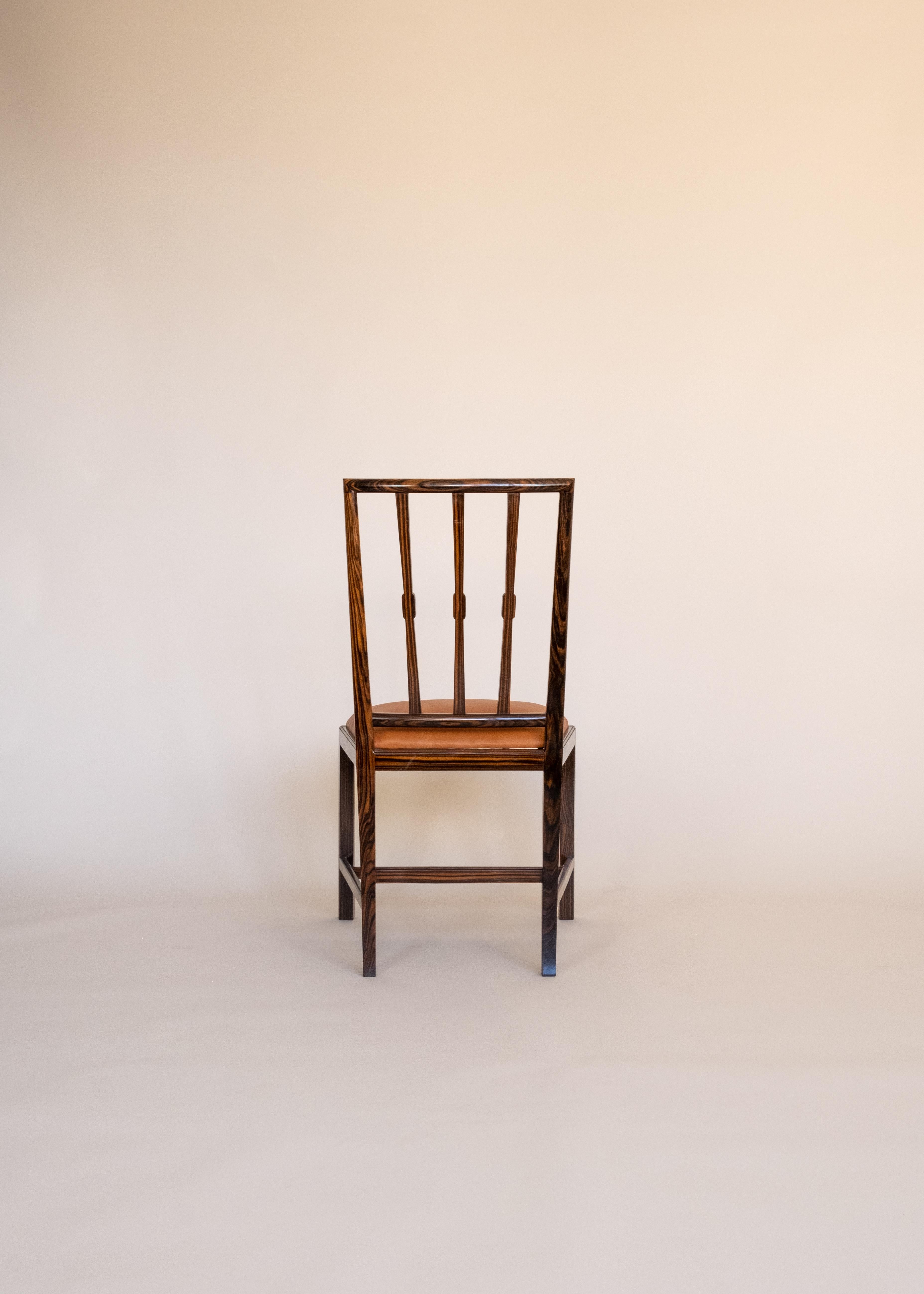 Swedish Set of Four Chairs by Lars W. Schlyter for Slöjdföreningens Skola  For Sale