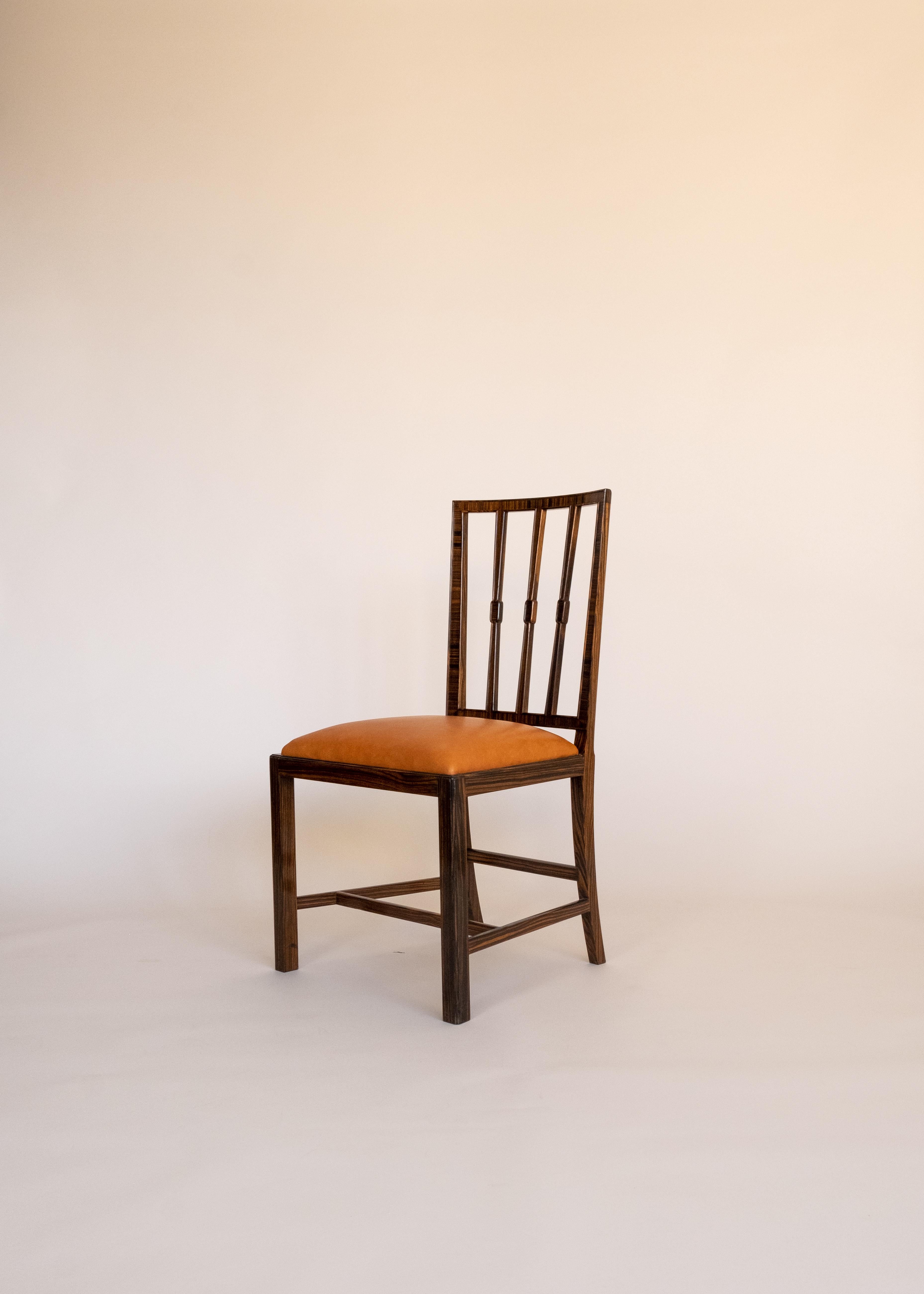 Set of Four Chairs by Lars W. Schlyter for Slöjdföreningens Skola  In Good Condition For Sale In Borås, SE
