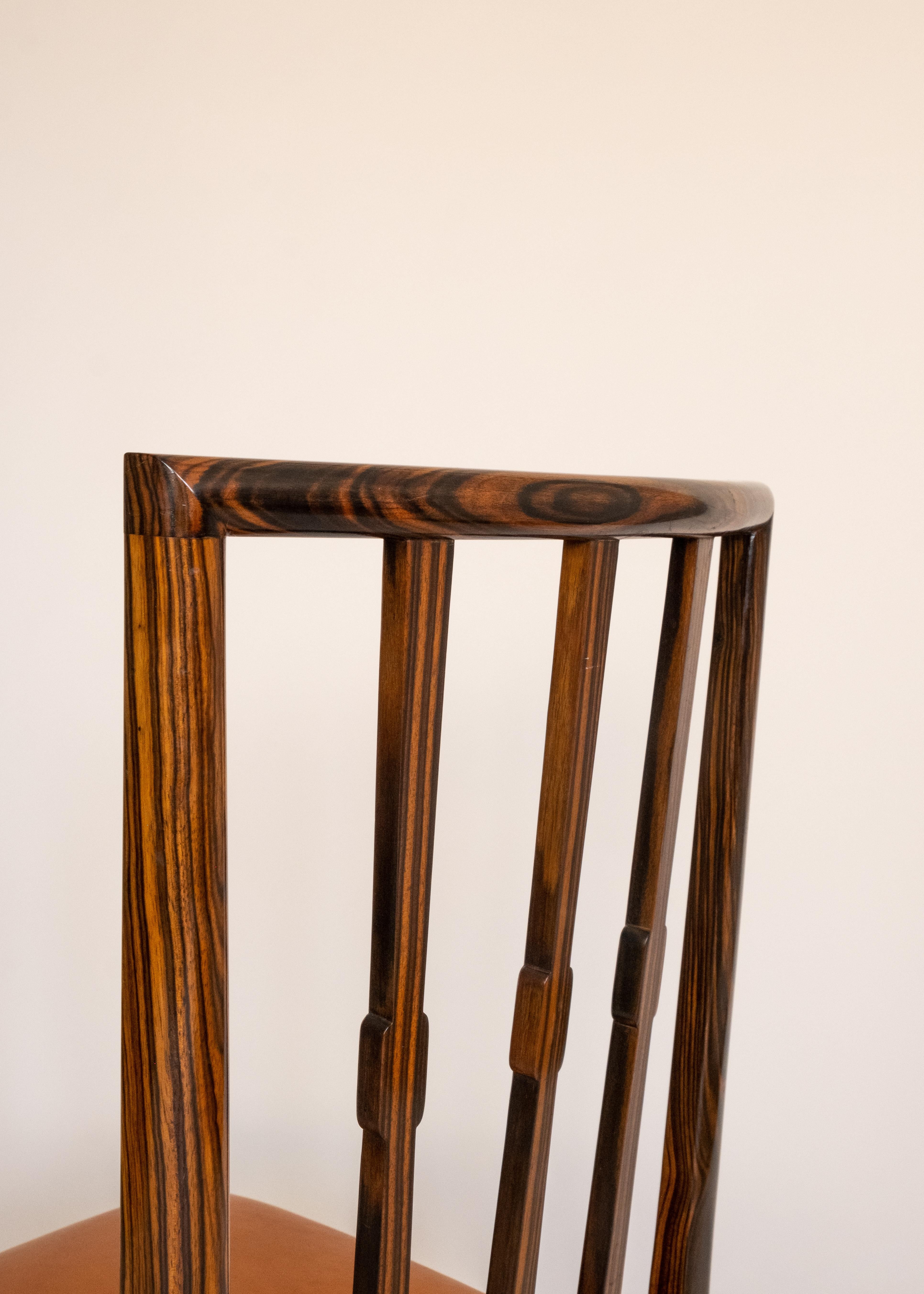 Set of Four Chairs by Lars W. Schlyter for Slöjdföreningens Skola  For Sale 1
