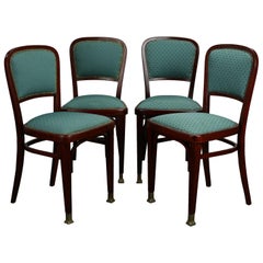 Set of Four Chairs by Marcel Kammerer for Thonet, circa 1910