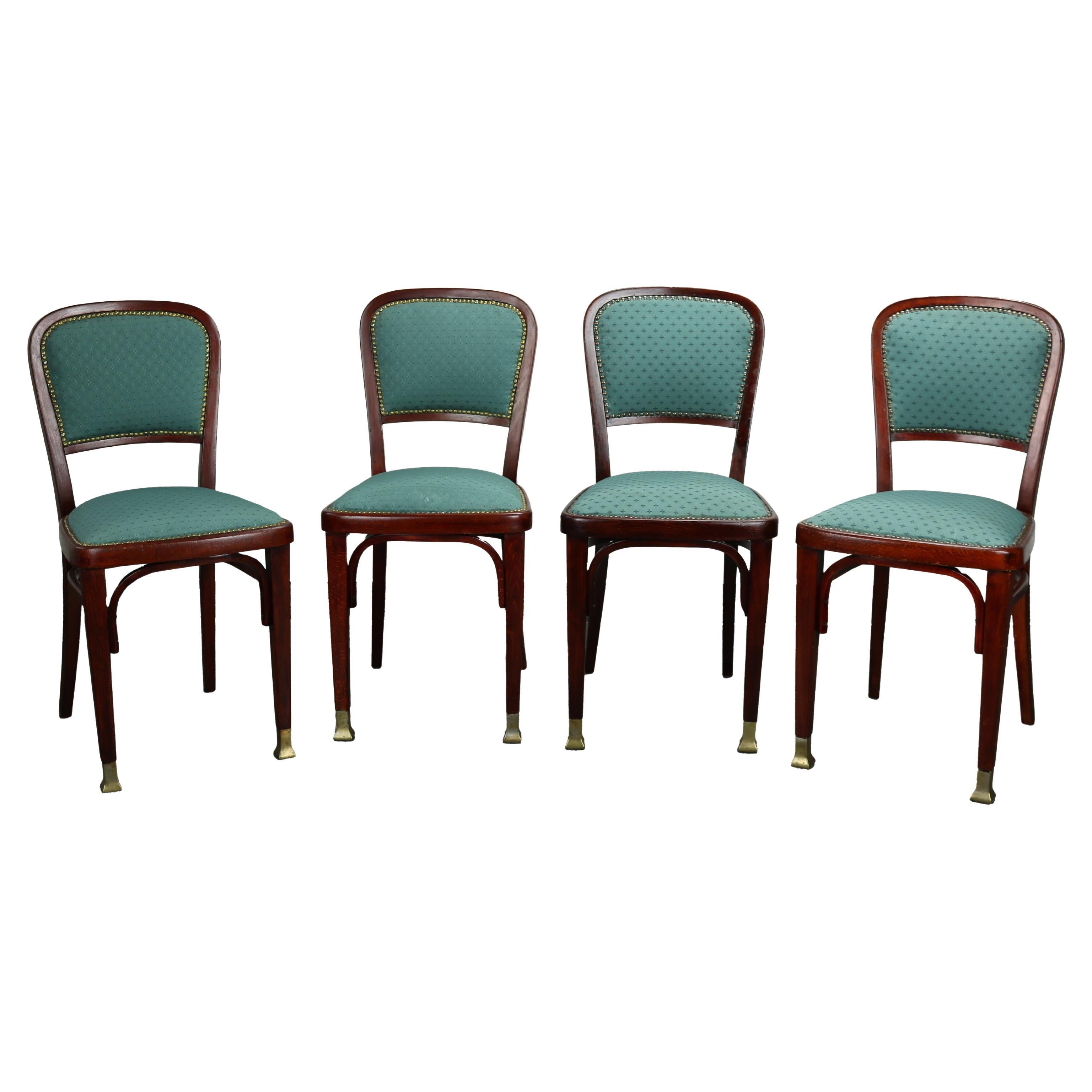 Set of four chairs by Marcel Kammerer for Thonet, circa 1910 For Sale