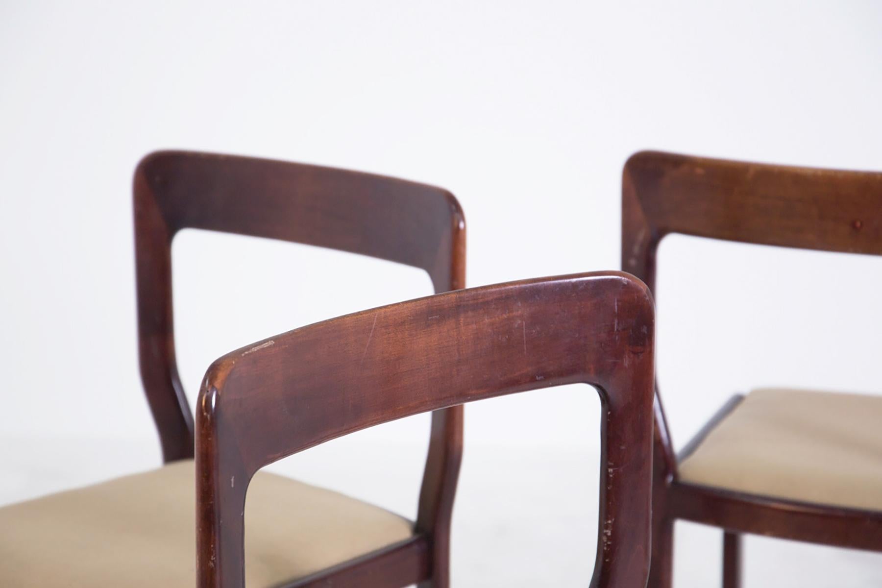 Set of Four Chairs by Mario Sabot, 1960s In Good Condition In Milano, IT