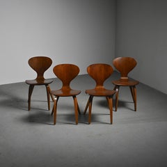 Ensemble de quatre chaises par Norman Cherner pour Plycraft, vers 1965