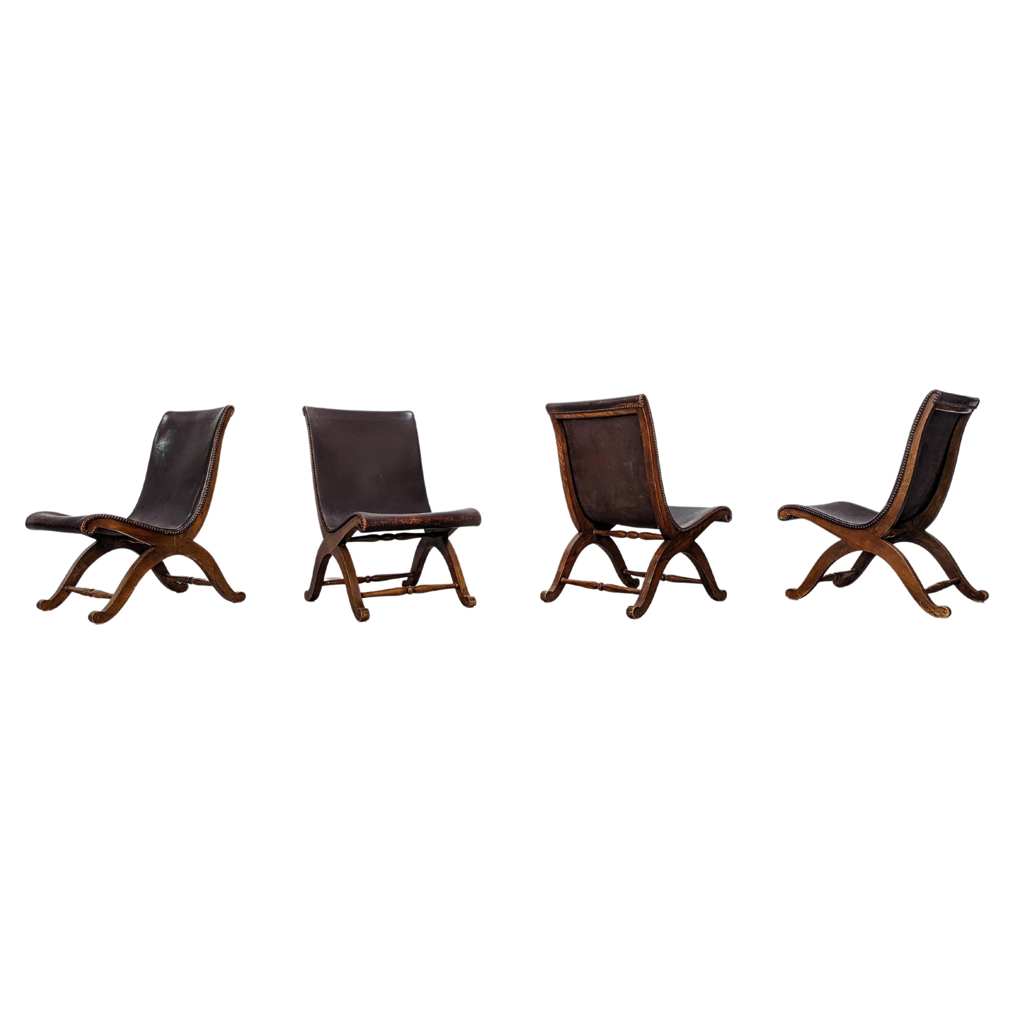 Set of Four Chairs by Pierre Lottier for Alamazan, 1950s For Sale