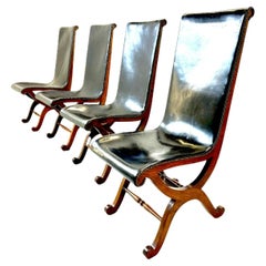 Vintage Set of Four Chairs by Pierre Lottier for Valmazan, 1950’s