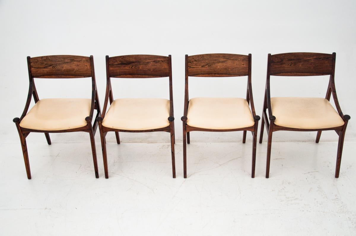 Mid-Century Modern Set of Four Chairs by Vestervig Eriksen, Denmark, 1960s