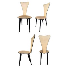 Ensemble de quatre chaises design Umberto Mascagni, années 1960