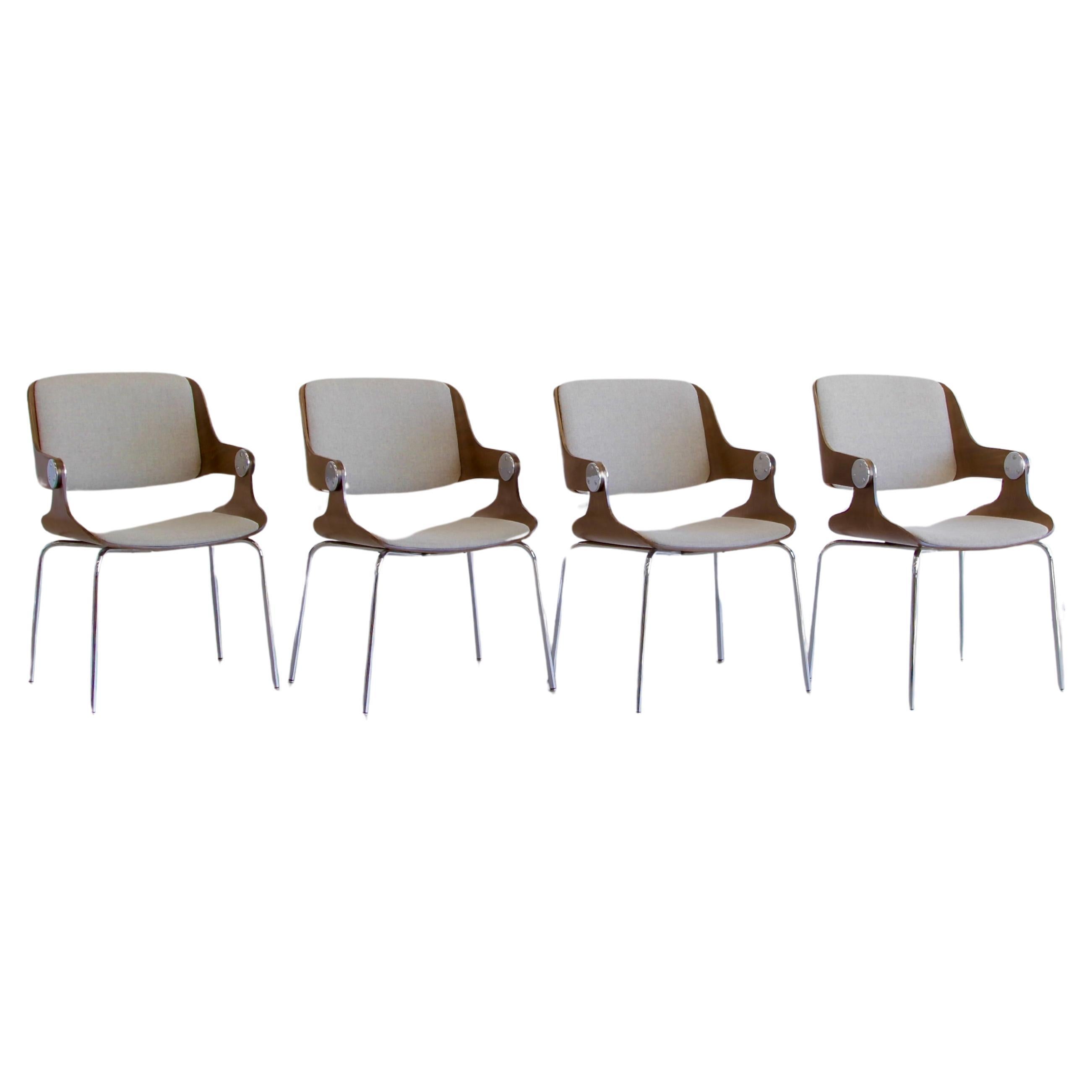 Set of four chairs designed by Eugen Schmidt. Germany, ES-Eugen Schmidt Darmstad