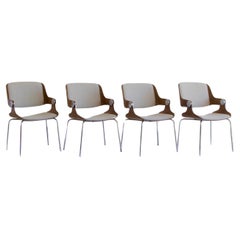Conjunto de cuatro sillas diseñadas por Eugen Schmidt. Alemania, ES-Eugen Schmidt Darmstad