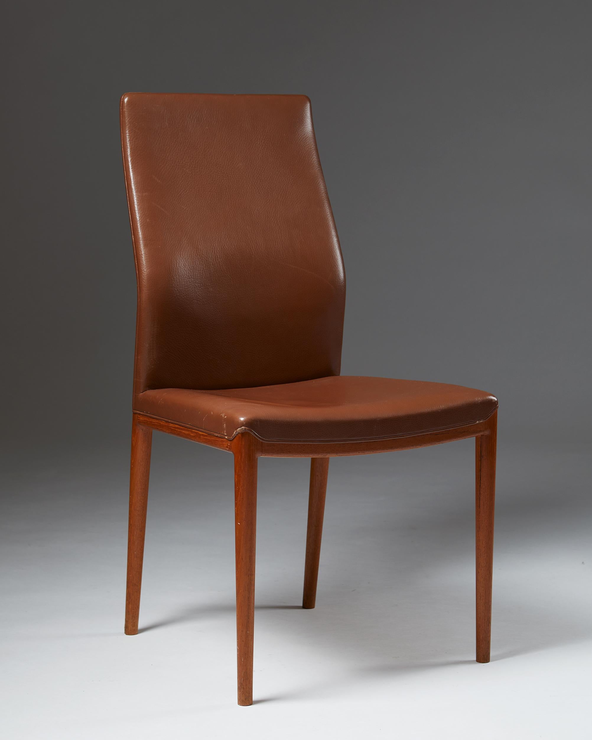 Danish Set of Four Chairs Designed by Helge Vestergaard Jensen for Sören Horn, Denmark