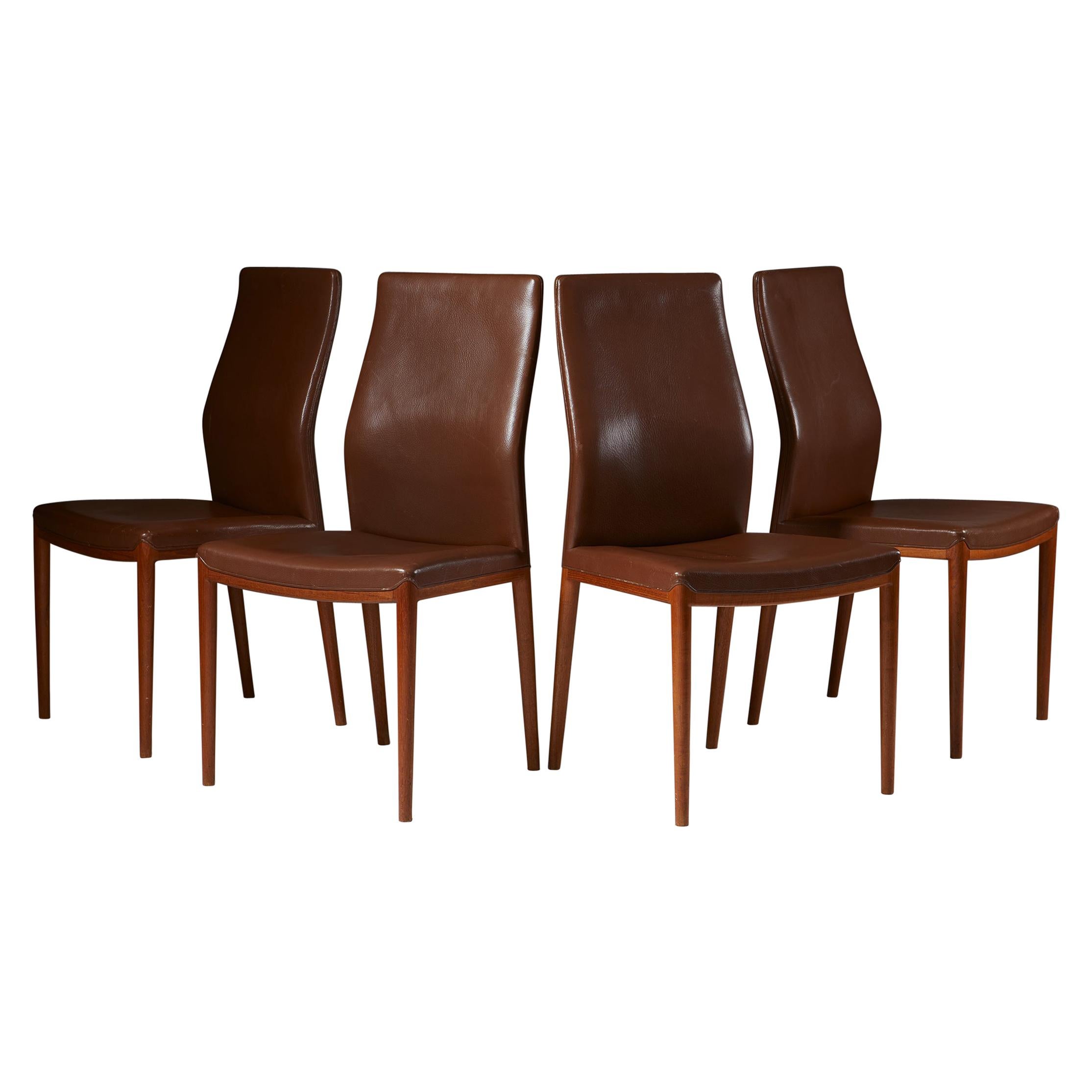 Set of Four Chairs Designed by Helge Vestergaard Jensen for Sören Horn, Denmark