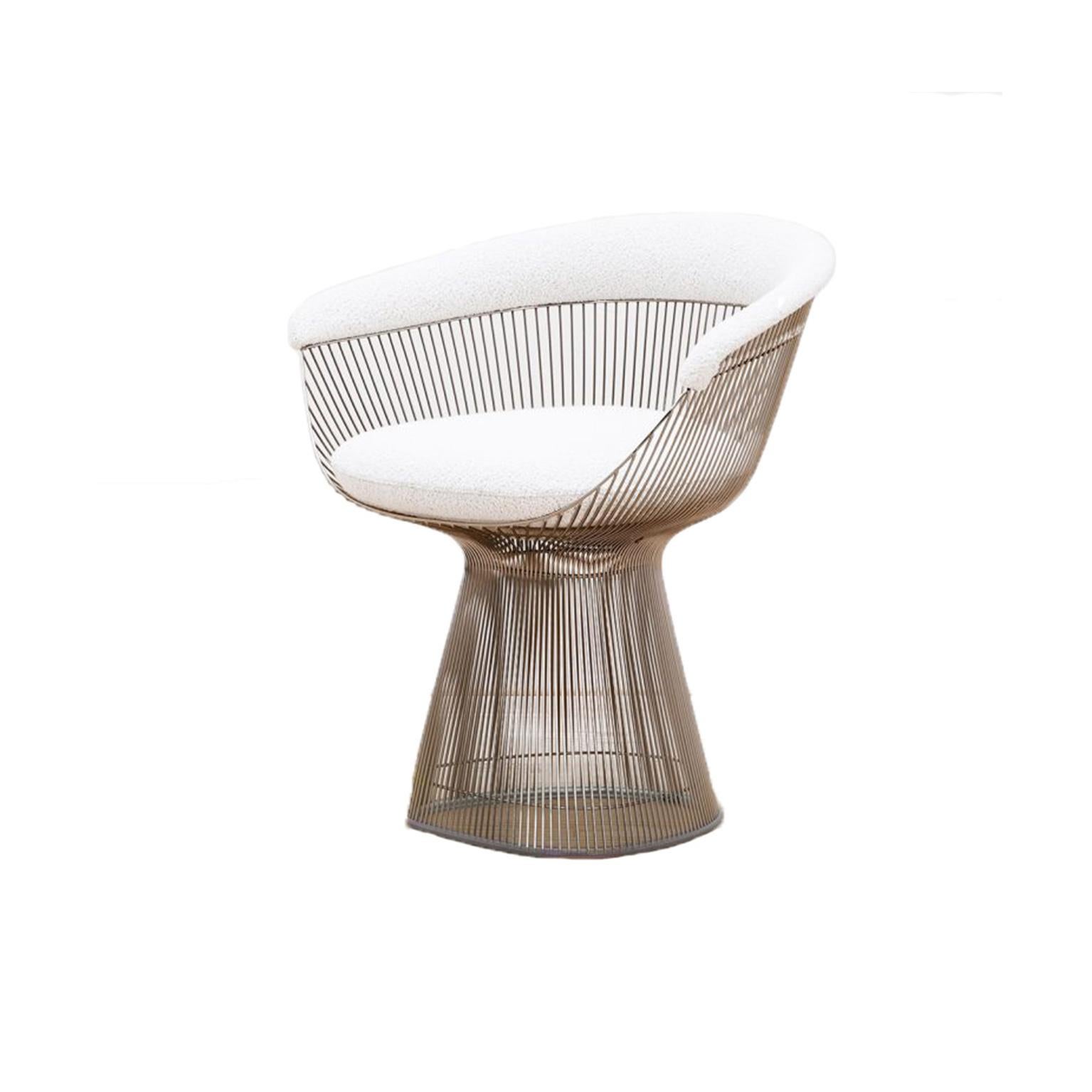 Juego de  Cuatro sillas diseñadas por Warren Platner, años 60 Moderno de mediados de siglo