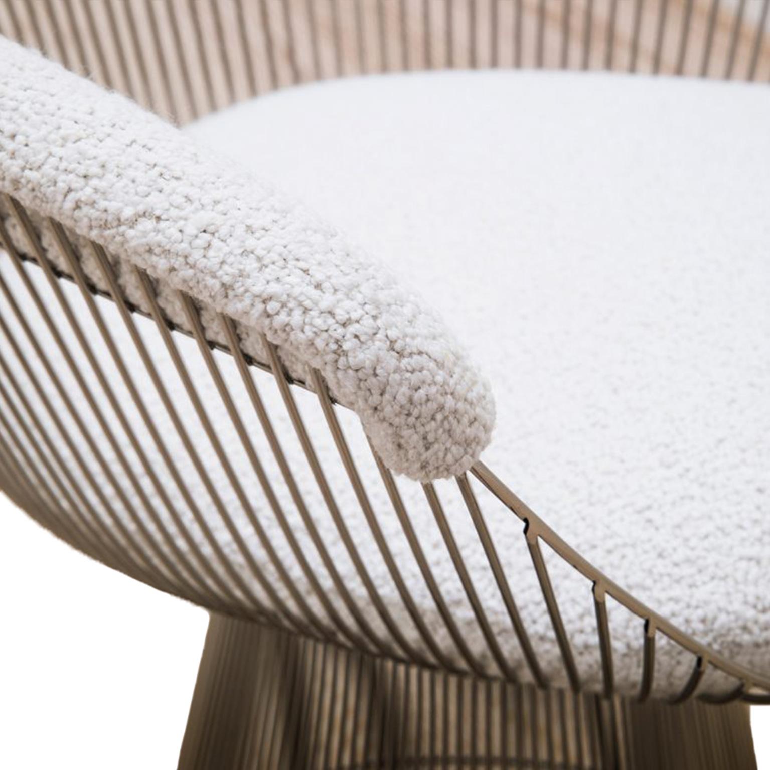 Juego de  Cuatro sillas diseñadas por Warren Platner, años 60 mediados del siglo XX